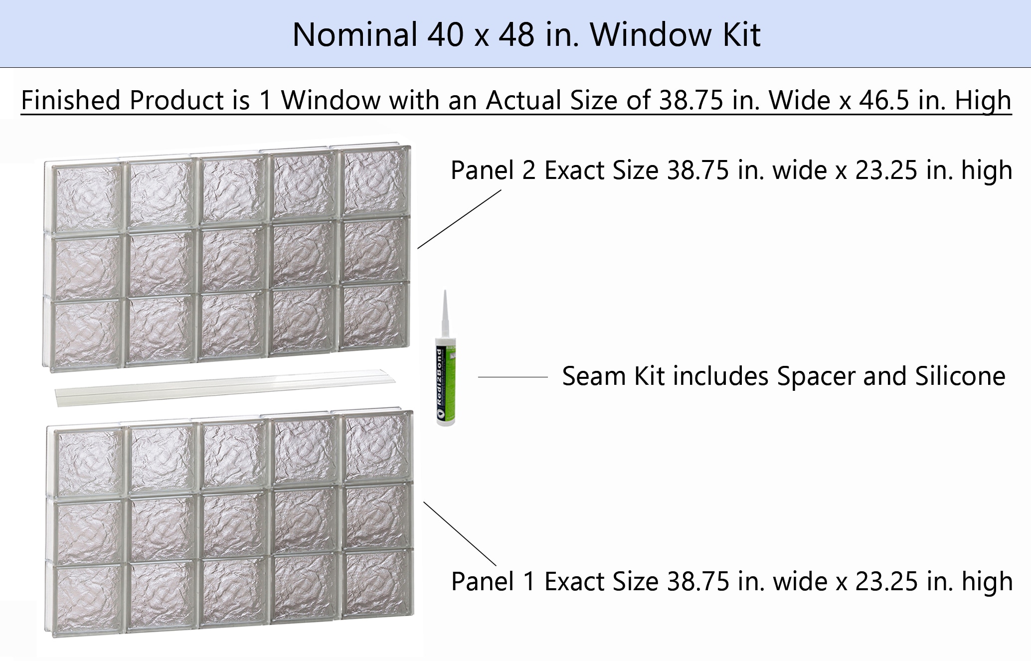 REDI2SET S4048IS Glass-Block-Windows - View #2