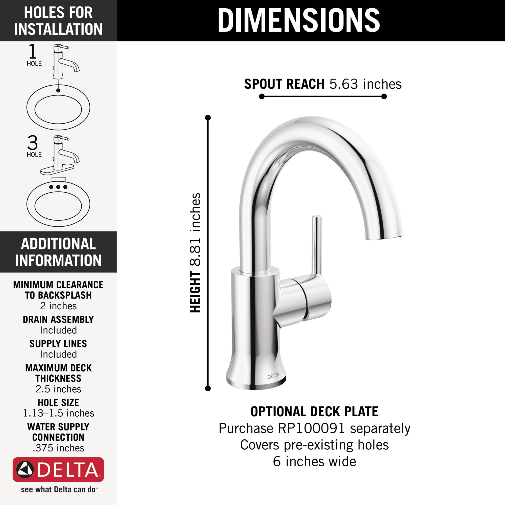 Modern Sleek Stainless Steel Single Hole Bathroom Faucet with Eco-Friendly Design