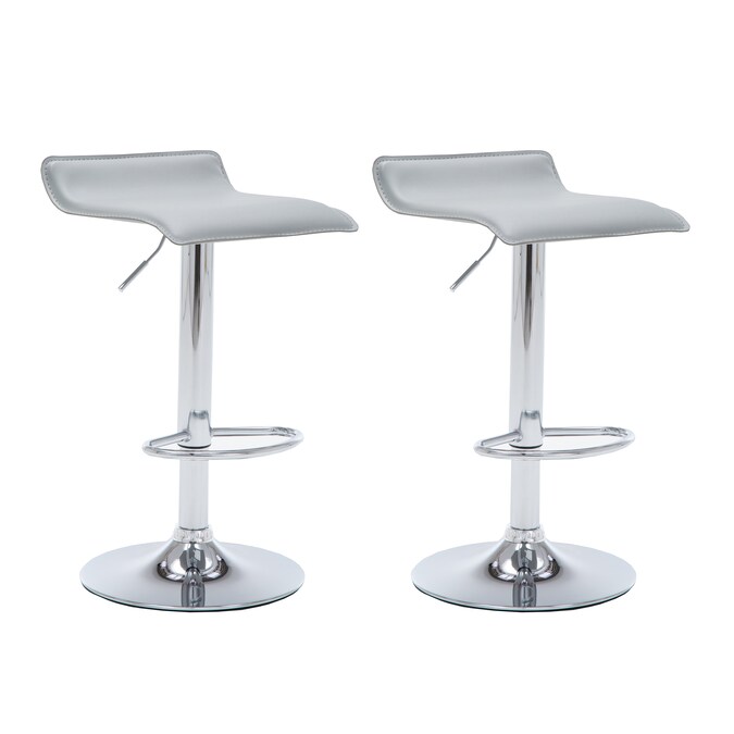 Ac Pacific Set Of 2 Grey Adjustable, Ac Pacific Bar Stools