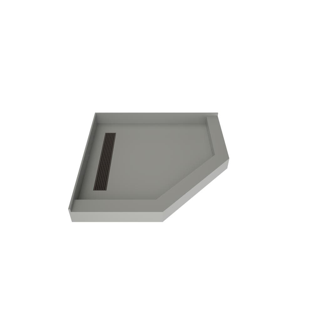 Redi Neo RT48LNEO-PVC-OB 48-in W x 48-in L with Left Drain Shower Base (Made For Tile)