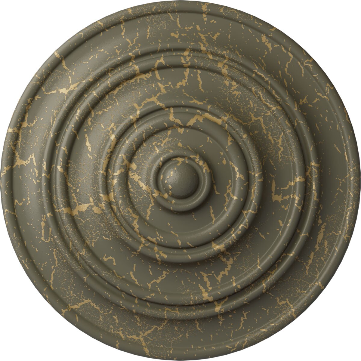 Ekena Millwork CM13CLWHC Classic 13.25-in W x 13.25-in L Painted Witch Hazel Crackle Polyurethane Whole Ceiling Medallion