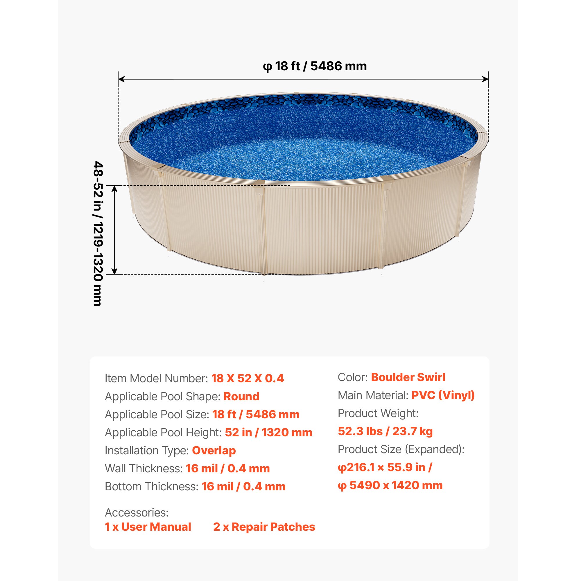 VEVOR SCYCNCTAROUN17122V0 Pool-Liners - View #7