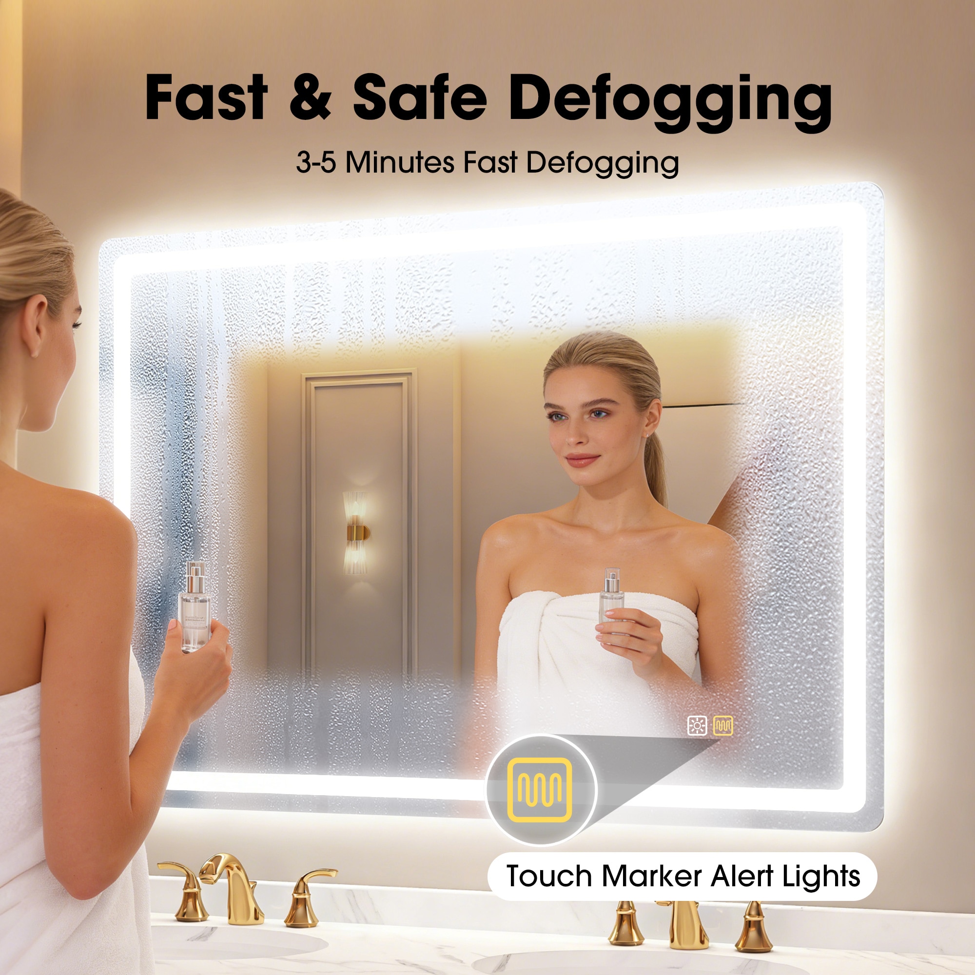 VINCHOME USM3015-ST-9070TDX Framed-Bath-Mirrors - View #3