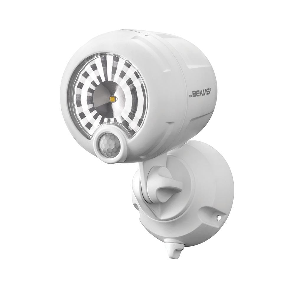 180-Degree Battery-operated LED White 1-Head Motion-Activated Flood Light 200-Lumen | - Mr Beams MB360XT-WHT-01-00