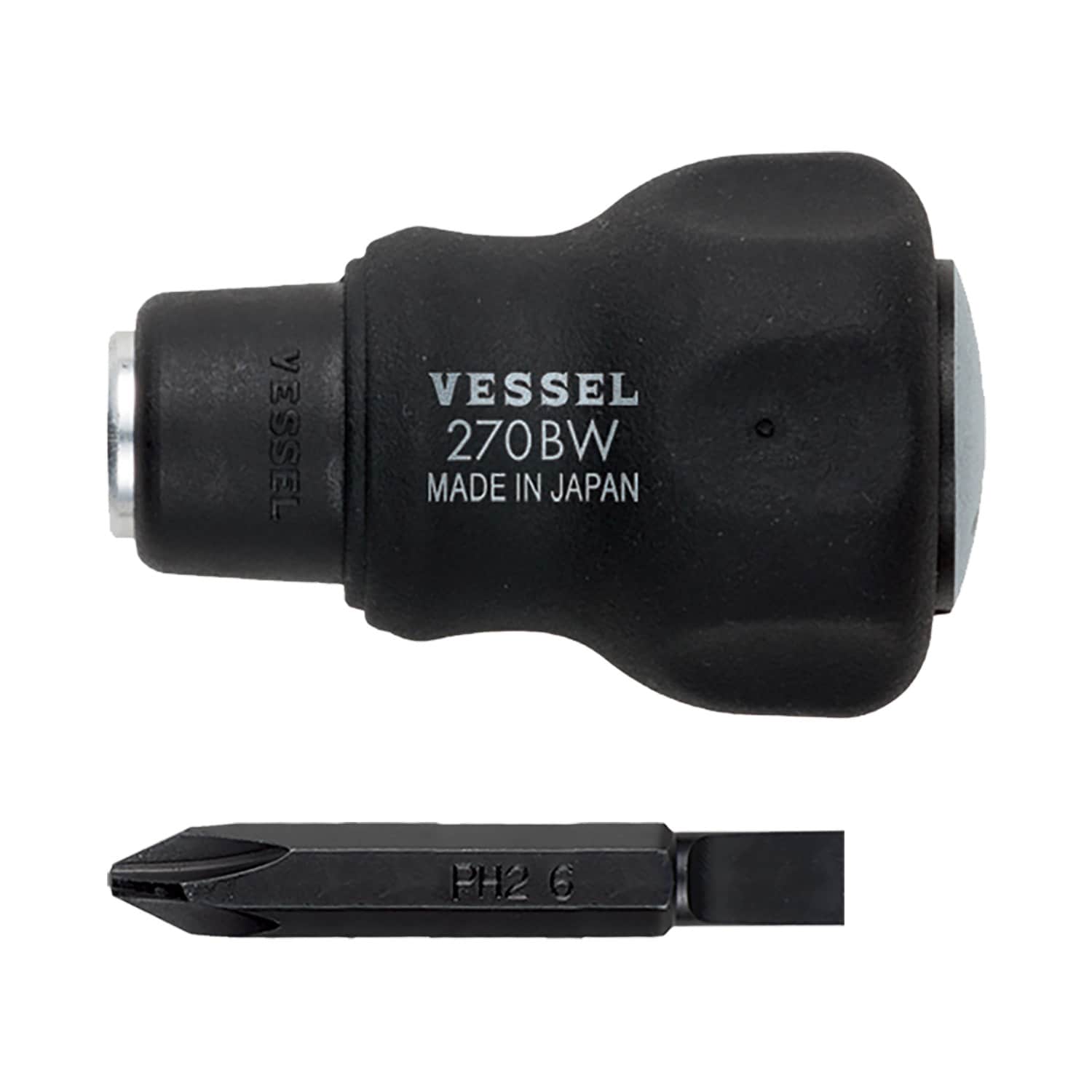 VESSEL 270BW62 6-mm 1-5/8-in Magnetic Multi-Bit Screwdriver