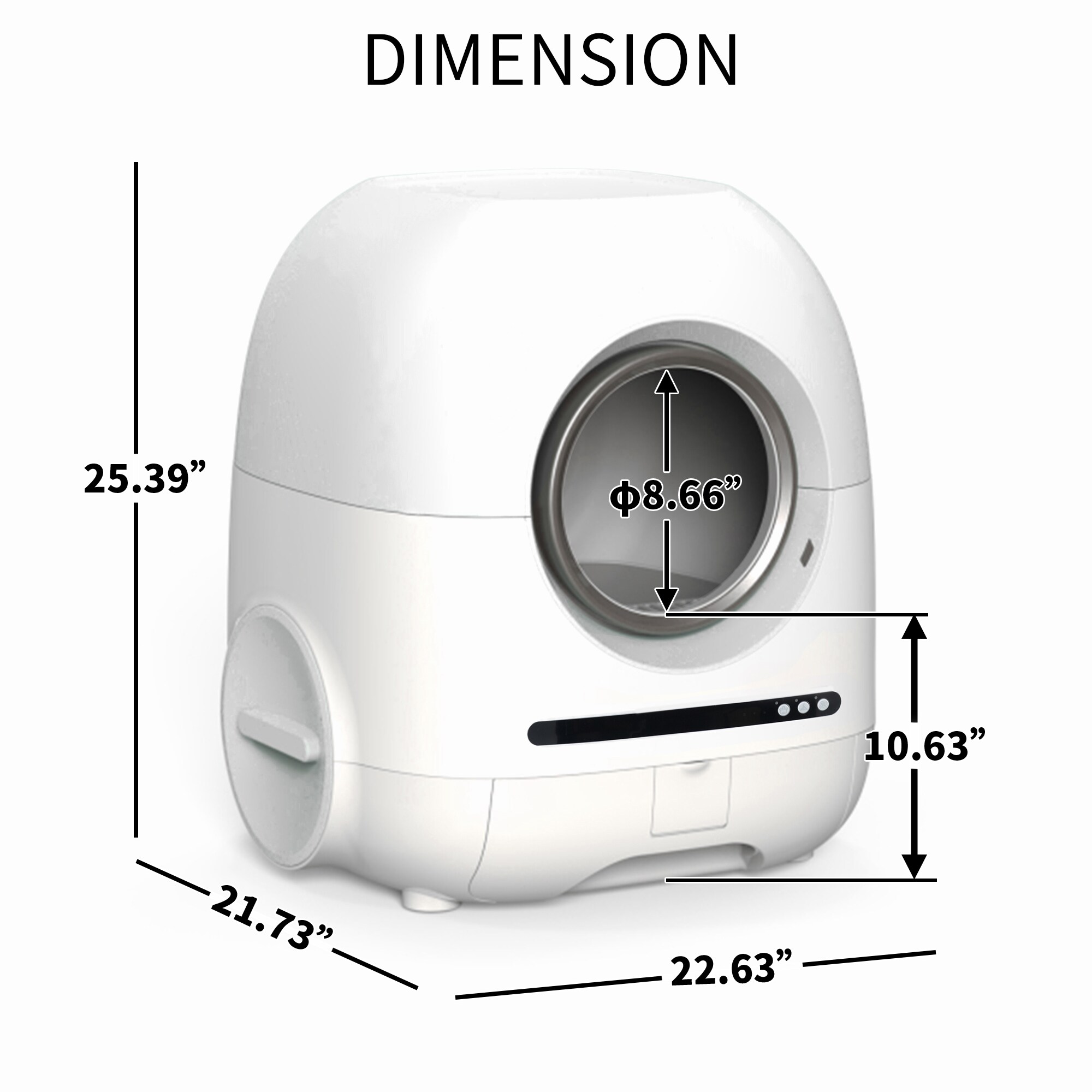 LIVIZA GIJ-SCLB-001WH Cat-Litter-Box - View #3