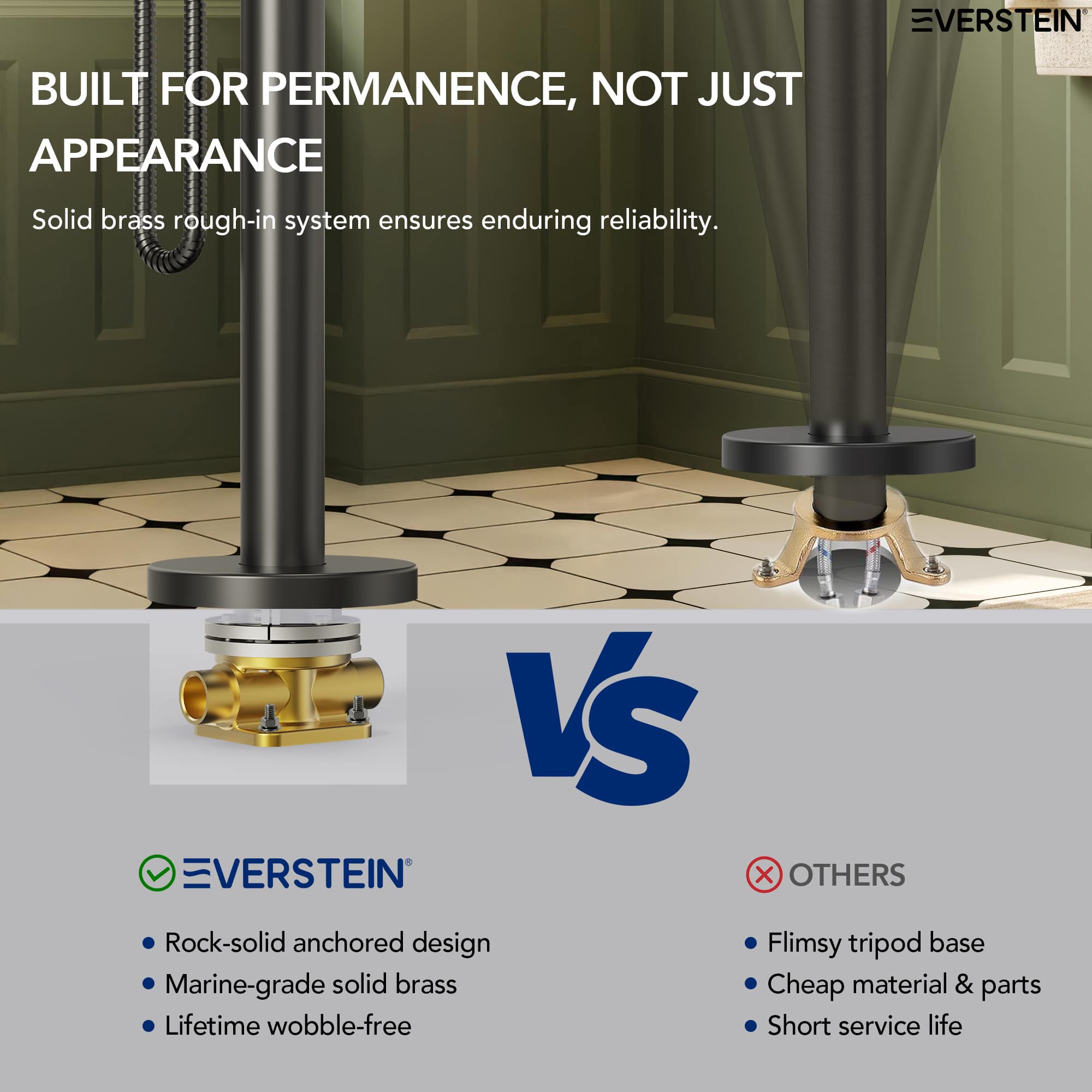 EVERSTEIN SFS-1155-BK Roman-Tub-Faucets - View #7
