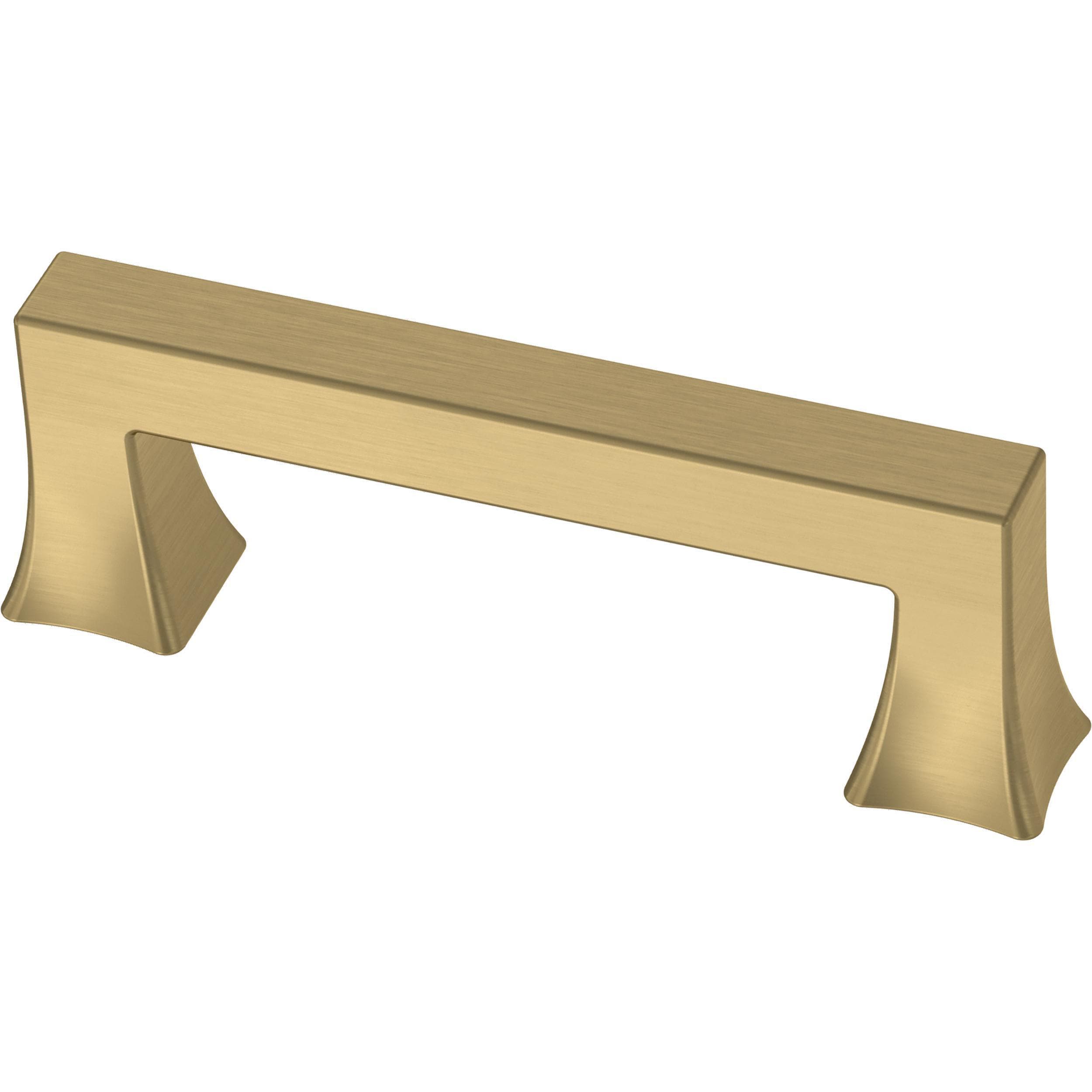 Brainerd Casual Square 3-in (76Mm) Center to Center Brushed Brass ...