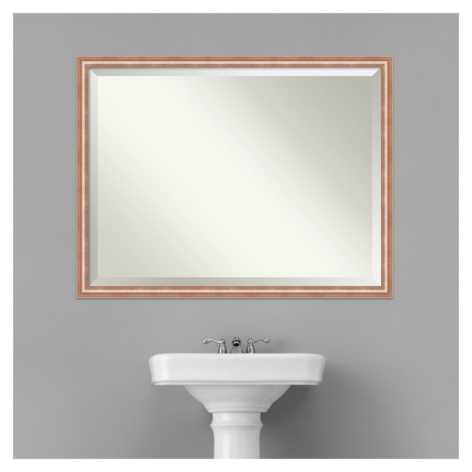 Amanti Art Harmony Rose Gold Frame 42.62-in W x 32.62-in H Satin Gold ...