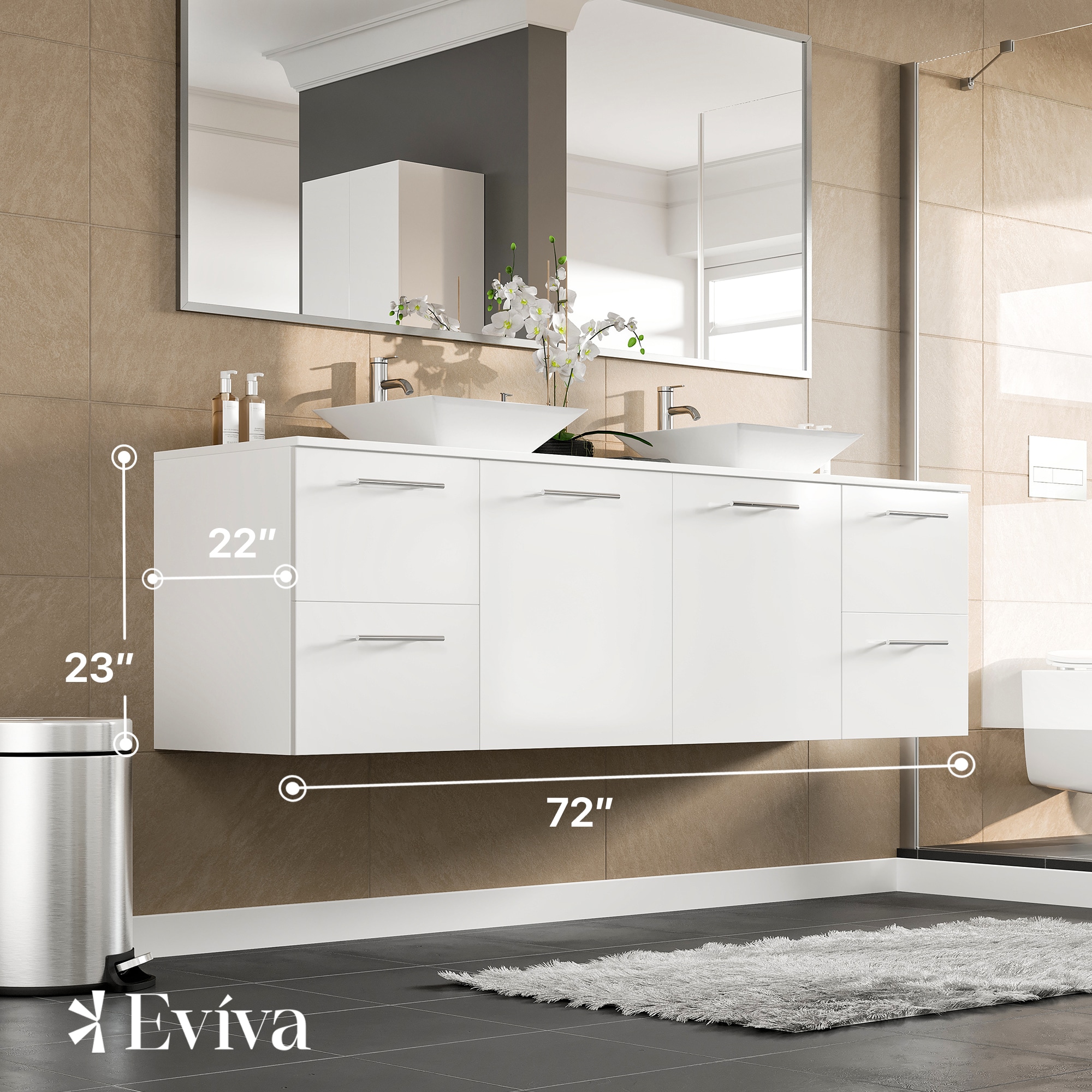 Eviva EVVN403-72WH Bath-Vanity-Combo - View #2