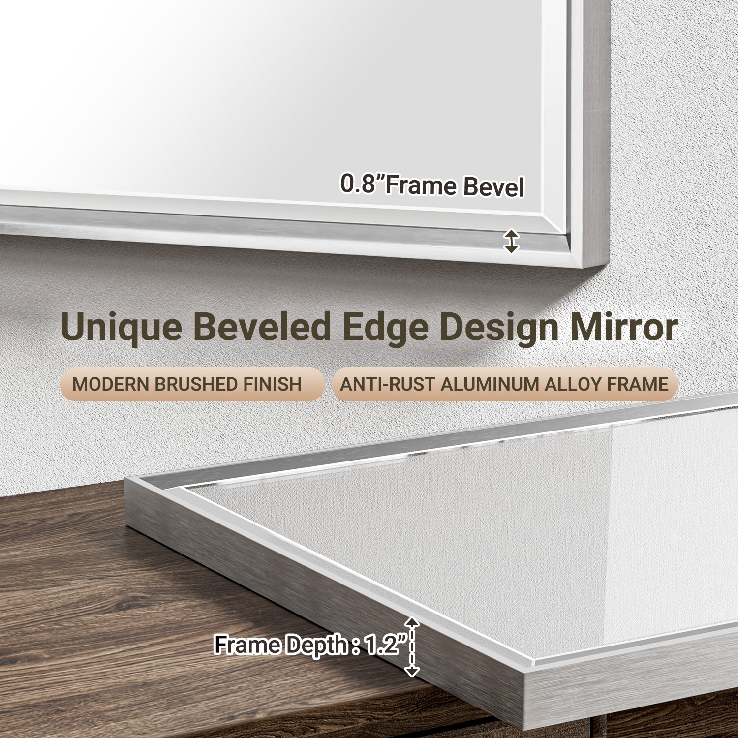 QueenFun TMFMB1624BS Framed-Bath-Mirrors - View #2
