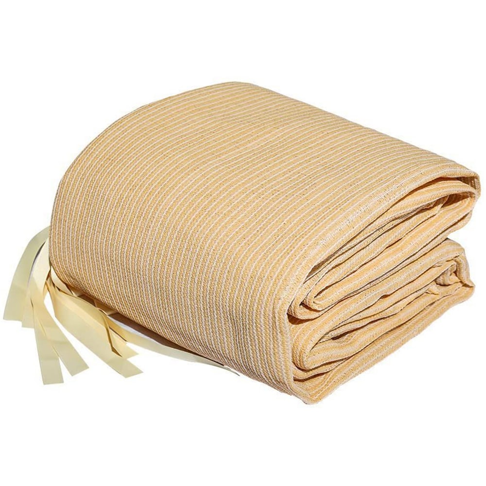 Shatex W1SDPR9010012WF Shade Cloth 10-ft x 12-ft Wheat Shade fabric with Fasteners
