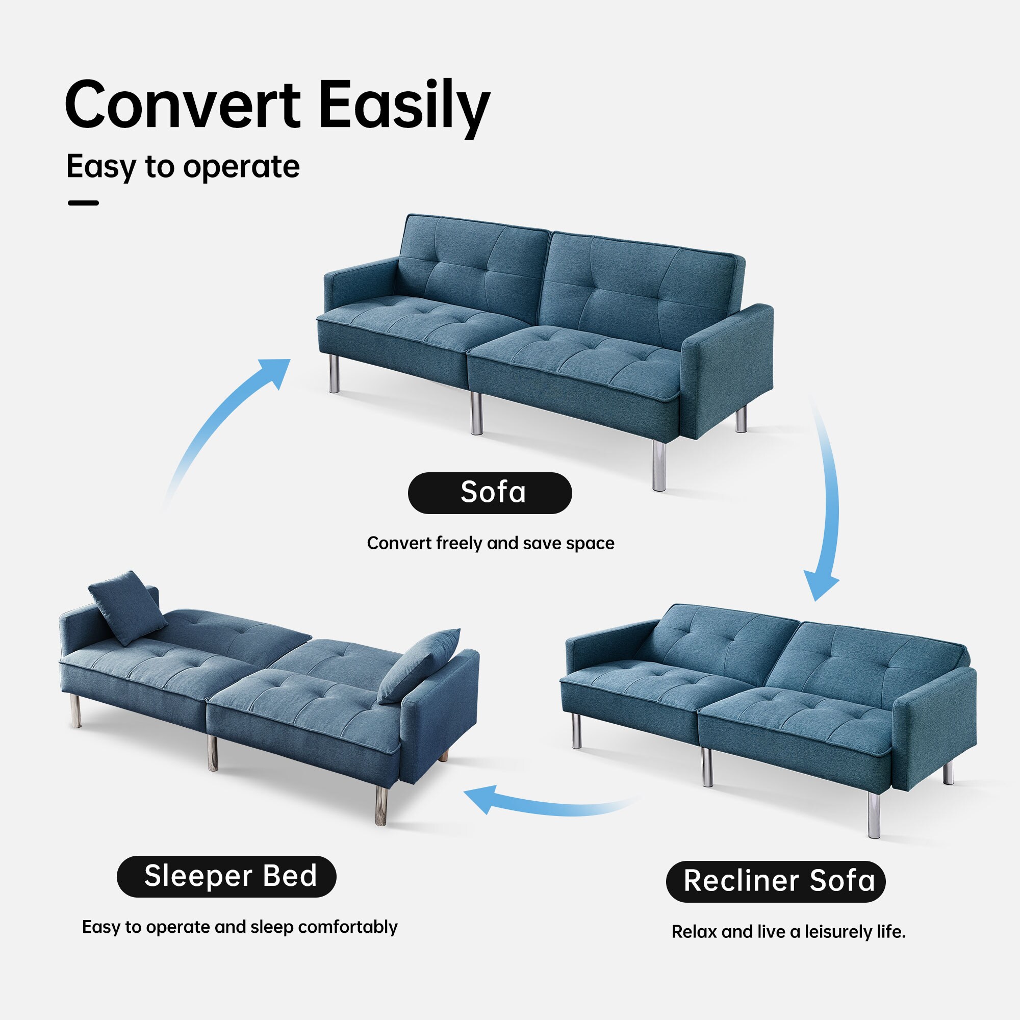 A Furniture Classics SS2864P-BUFT futons - View #4