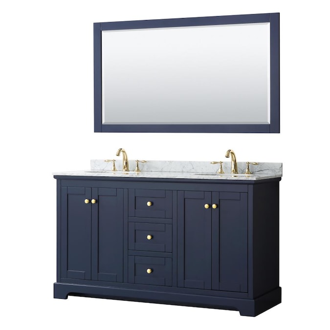 Double Sink Bathroom Vanity, What Size Mirror Over 60 Inch Double Vanity