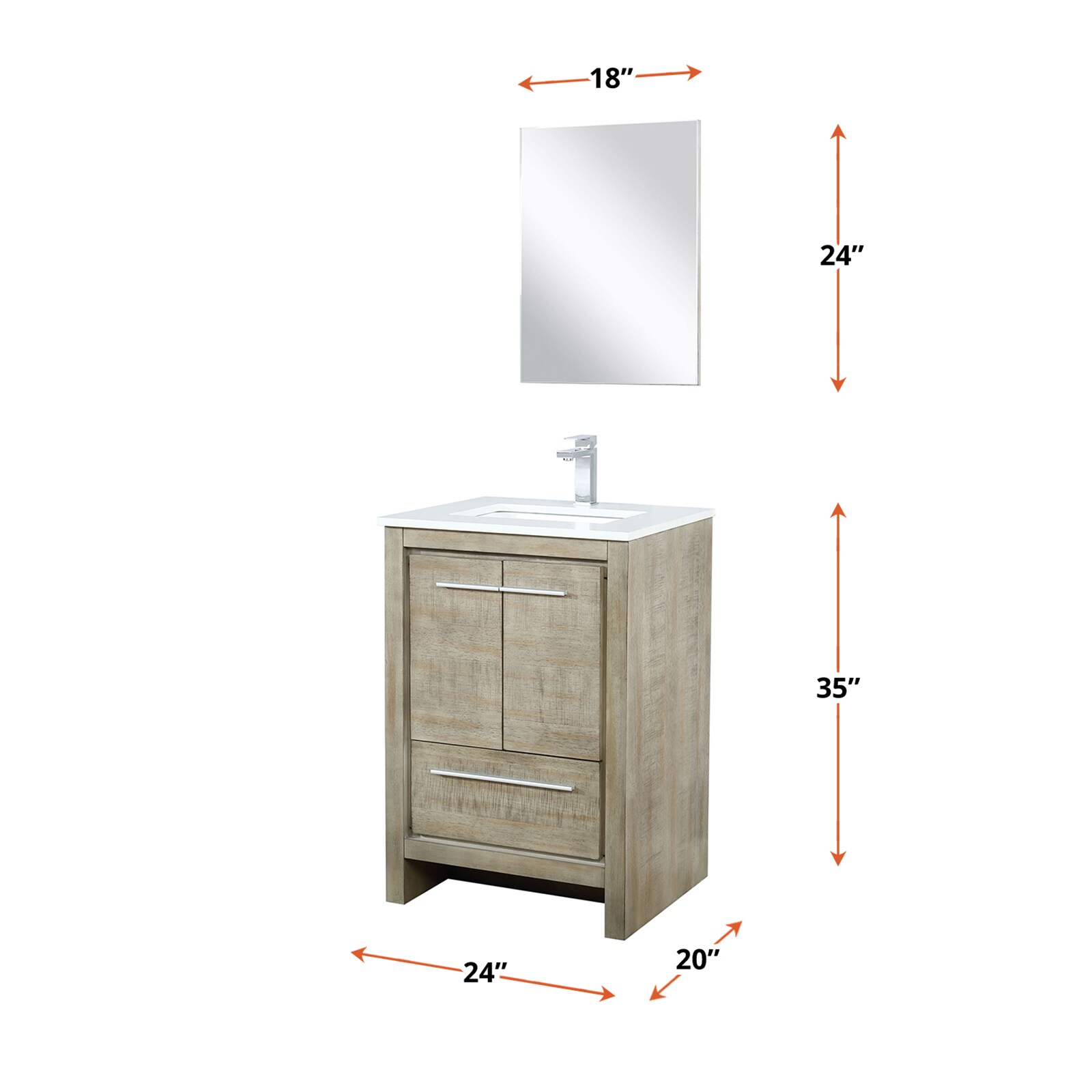 Lexora LVLF24SRA311 Bath-Vanity-Combo - View #4