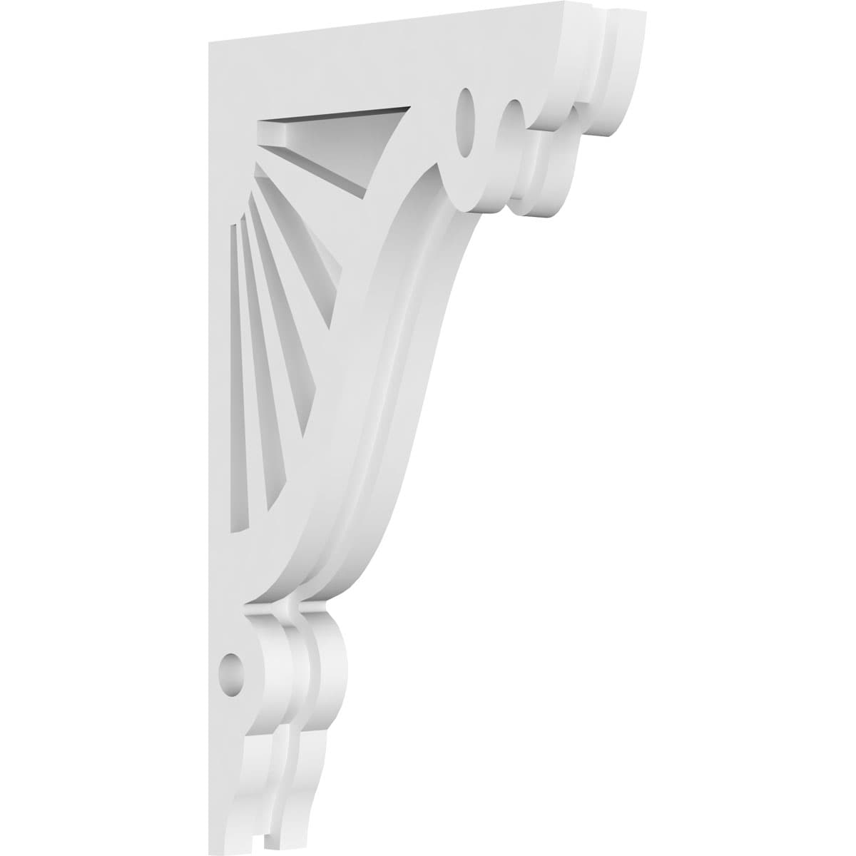 Ekena Millwork CORP01X07X13MA 1.875-in x 7.5-in x 13-in Marshall Unfinished White PVC Paintable Corbel