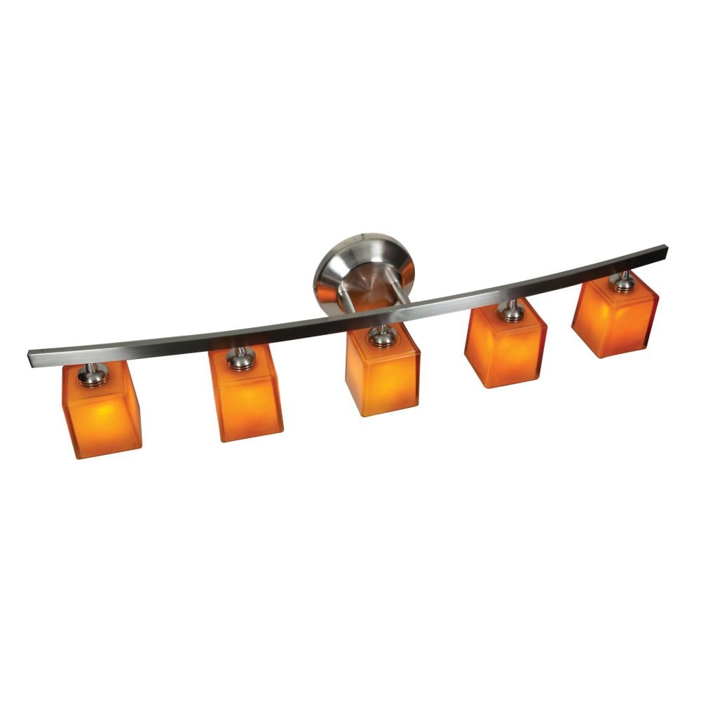 Access Lighting 63815-18-MC/AMB Sydney 5-in 5-Light Matte Chrome Transitional Vanity Light