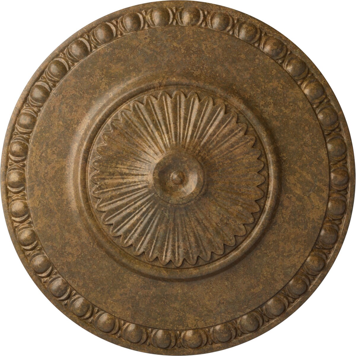 Ekena Millwork CM23LYRZS Lyon 23.5-in W x 23.5-in L Painted Rubbed Bronze Polyurethane Whole Ceiling Medallion