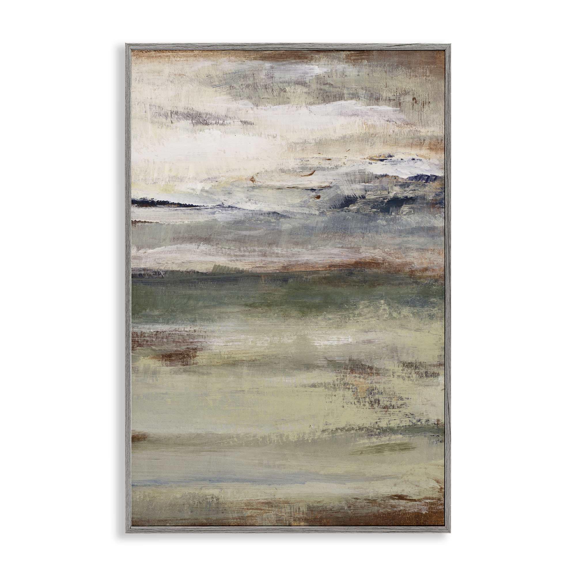 Stupell Industries BT-271-GFF-16X24 Earthy Abstract Layers Gray Framed Giclee Art By Lanie Loreth 16 x 24