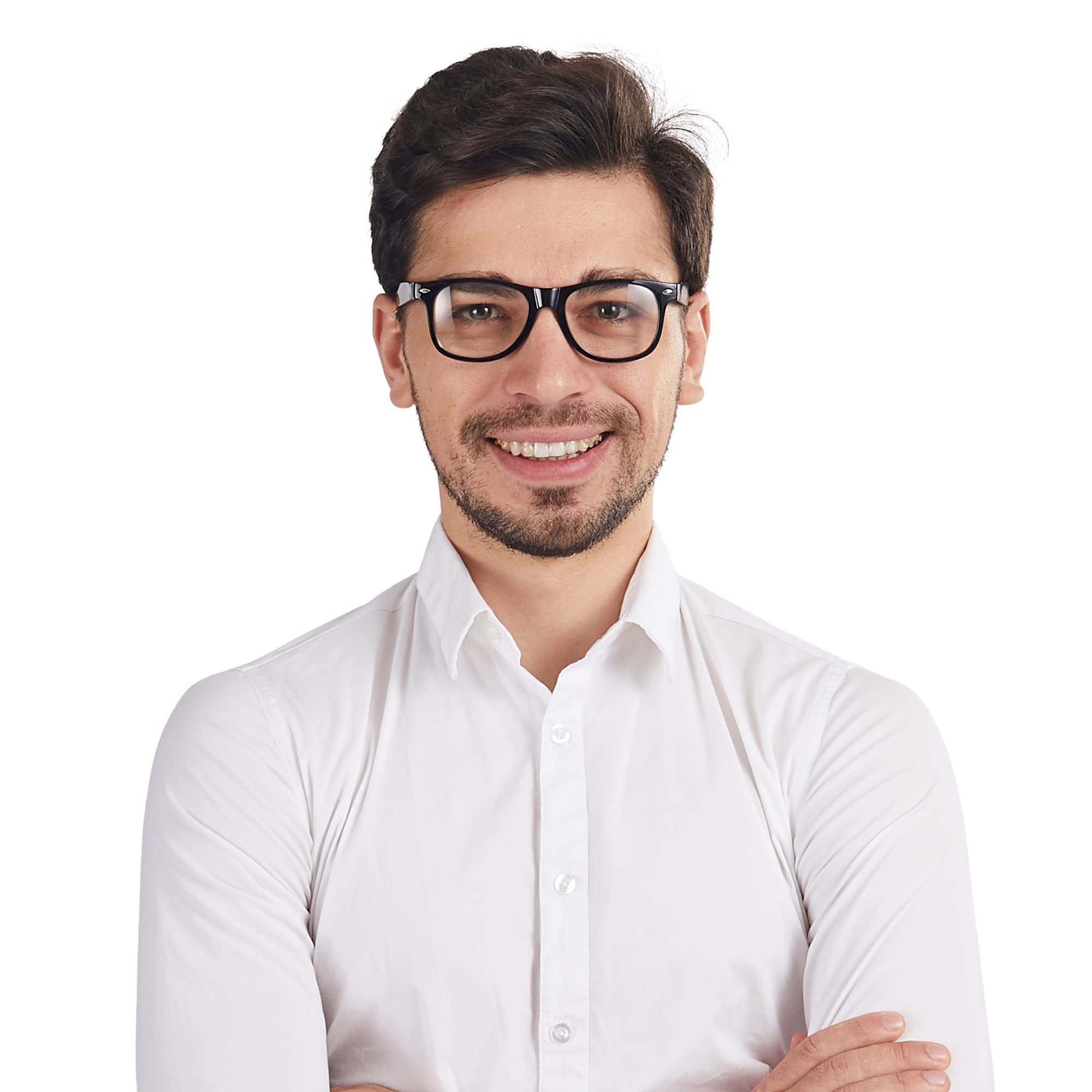 Joyfy  Nerd Glasses Black Fake Glasses with Clear Lenses Costume Props