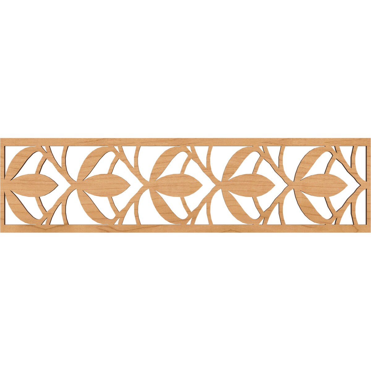 Ekena Millwork MLDB12X47SALMA Salem Fretwork Flat Trim 12-in x 3.92-ft Maple Brown Unfinished 2156993 Pierced Wall Panel Moulding