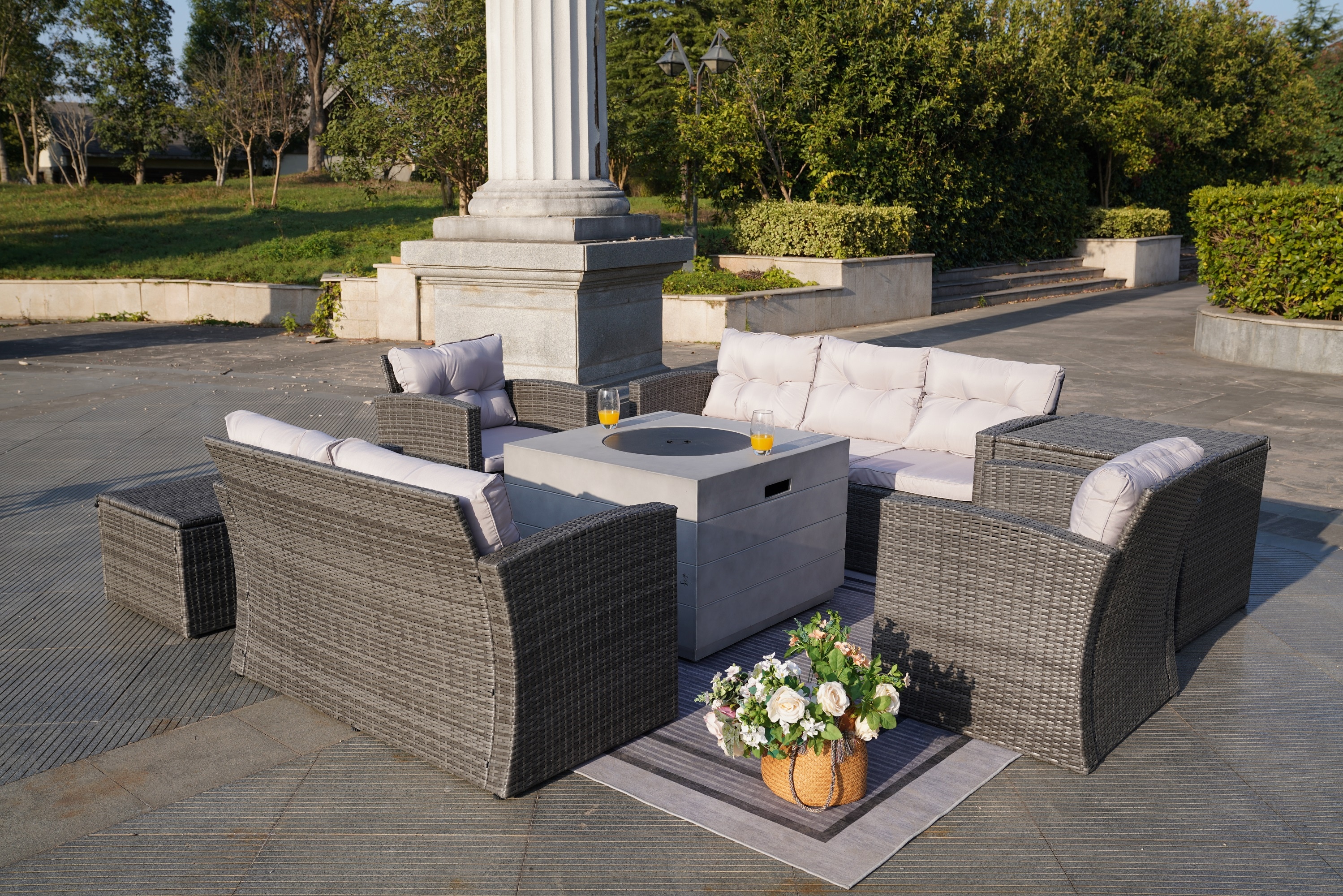 Moda Furnishings MAG-1503-2140-G Patio-Conversation-Sets - View #3
