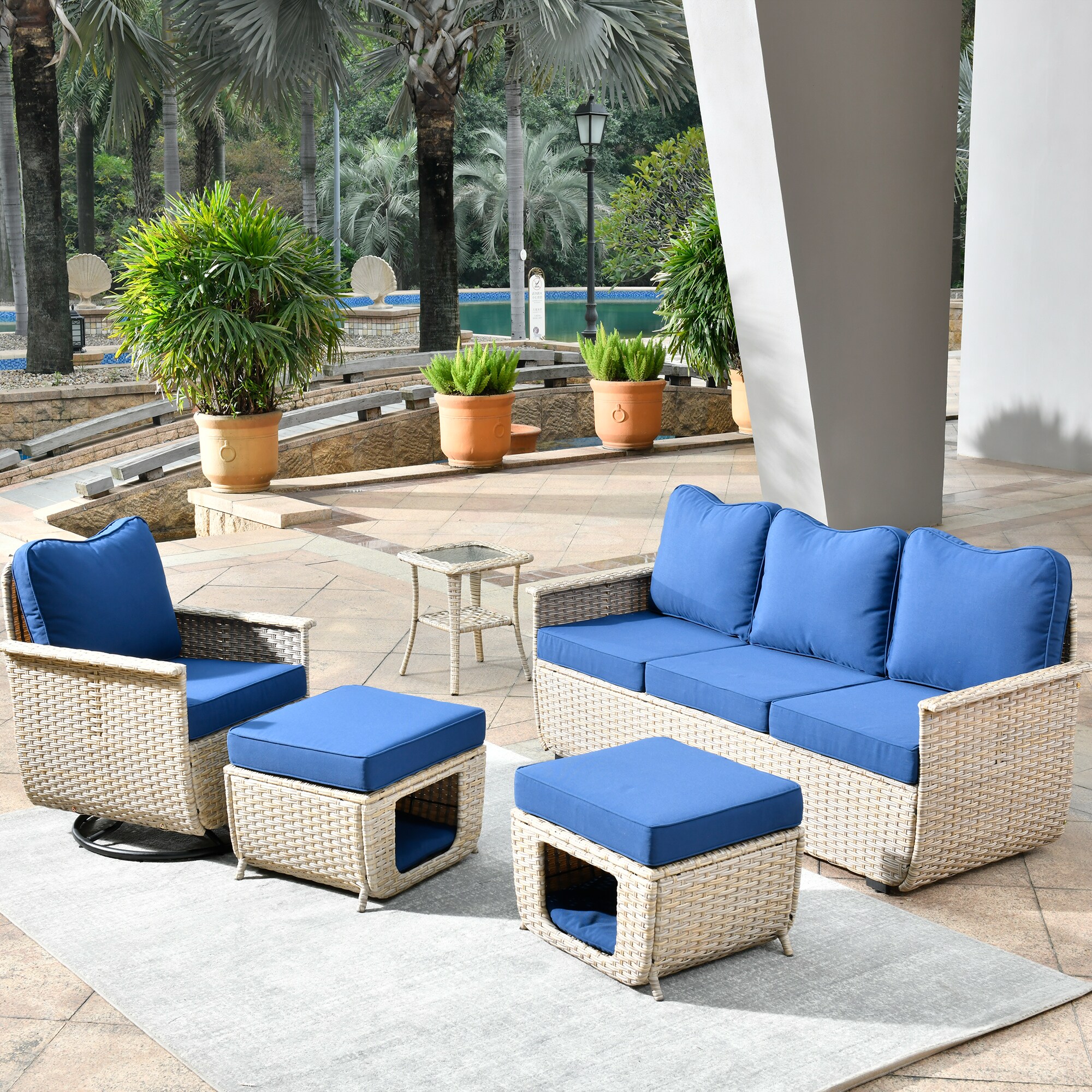 XIZZI XIMW702-5RC Patio-Conversation-Sets - View #2