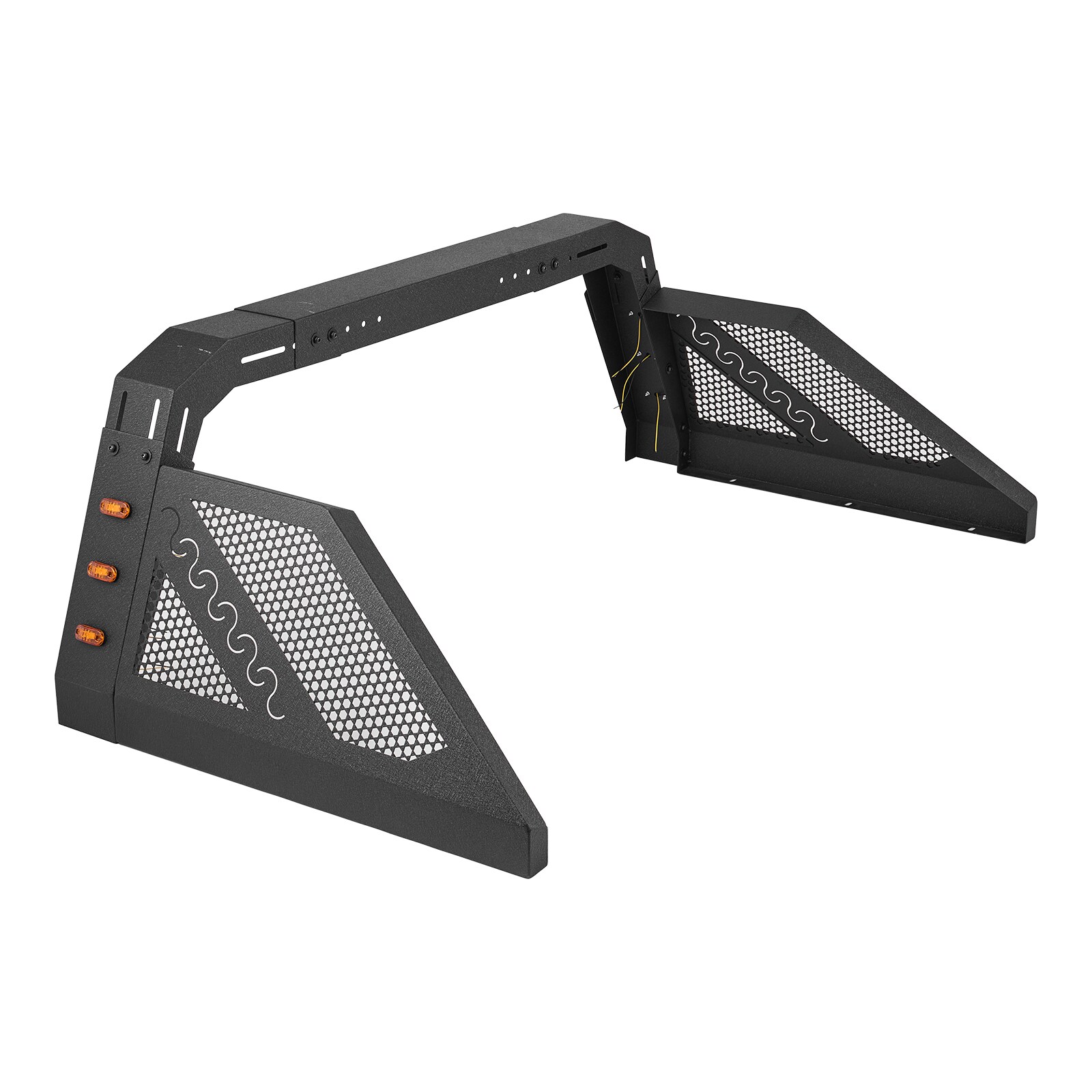 GIVIMO Truck Bed Roll Bar Adjustable Chase Rack with 6 Amber Auxiliary ...