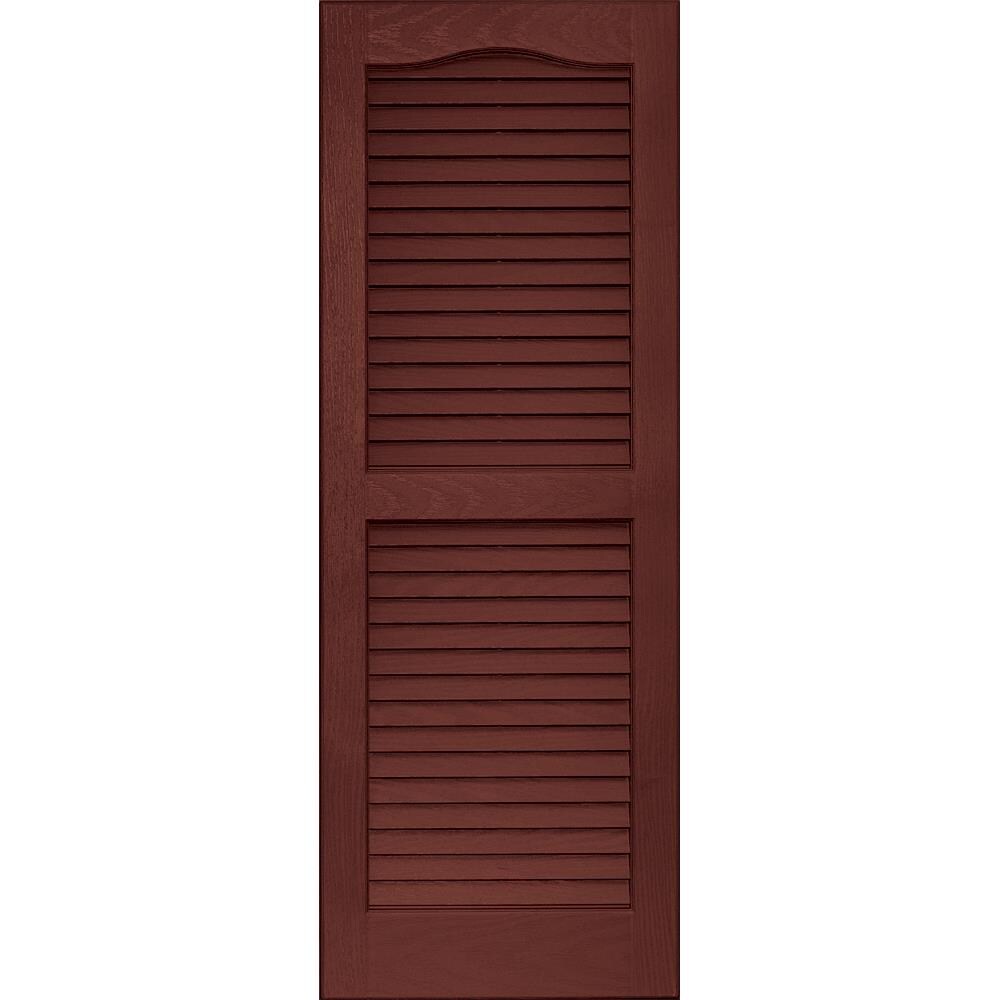Vantage 0114039027 2-Pack 13.875-in W x 38.6875-in H Cambridge Red Louvered Exterior Shutters