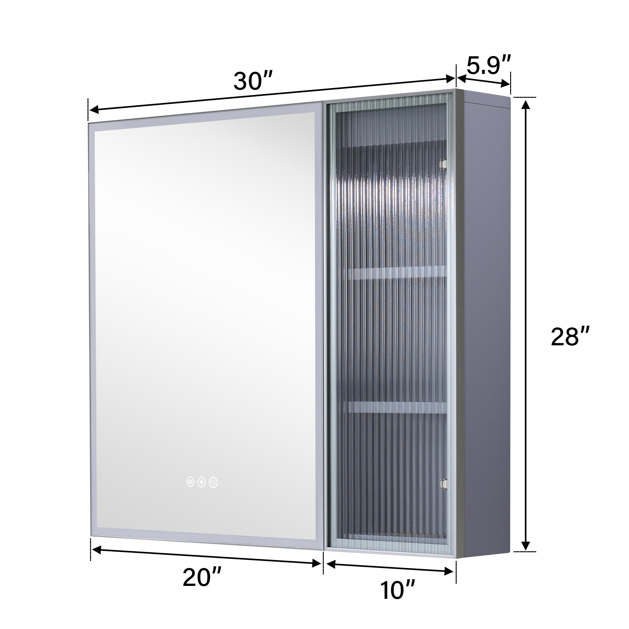 WELLFOR FL30MCL-LV Bathroom-Medicine-Cabinets - View #18