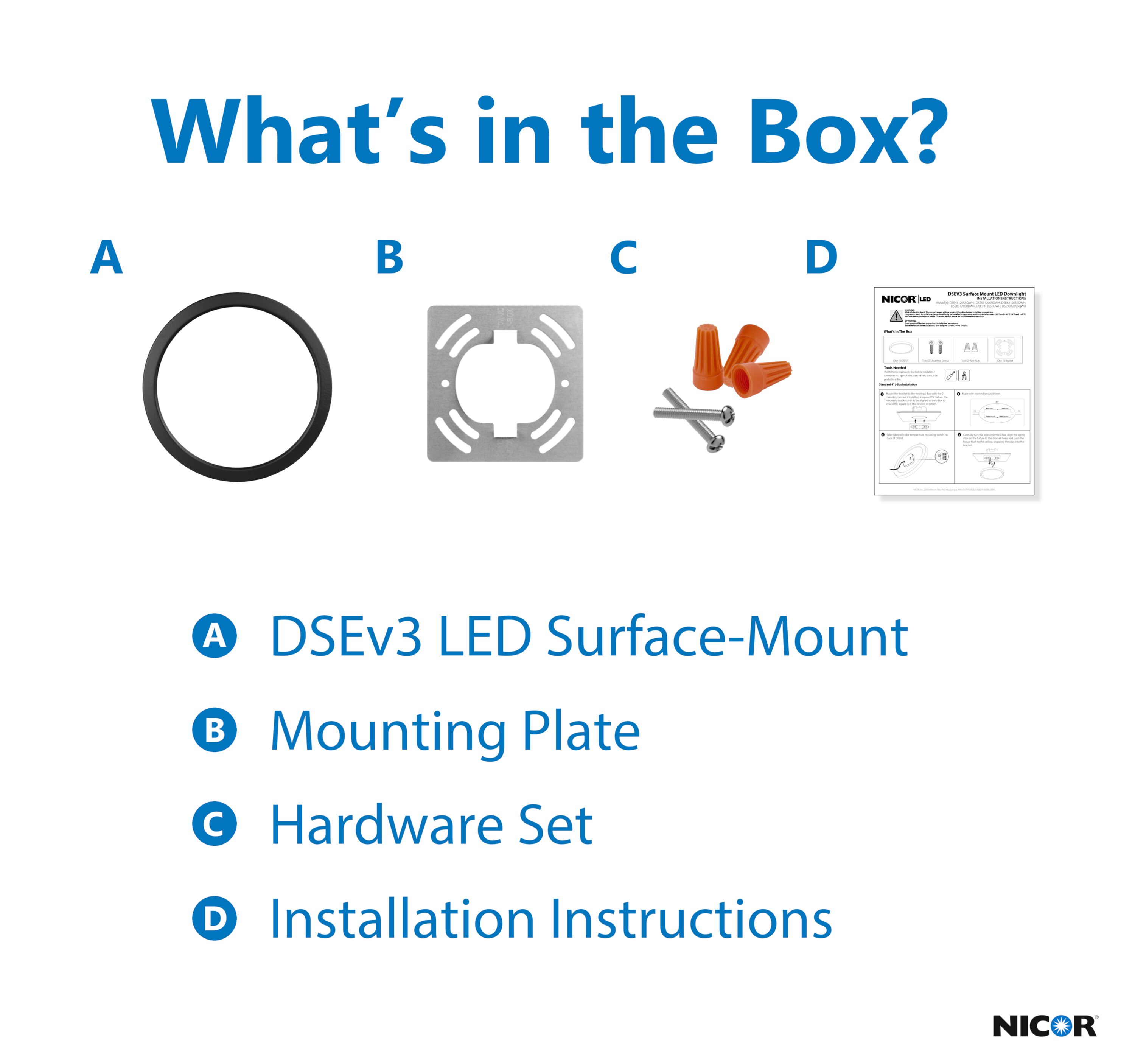 Nicor Lighting DSE93120SRDBK flushmounts - View #6