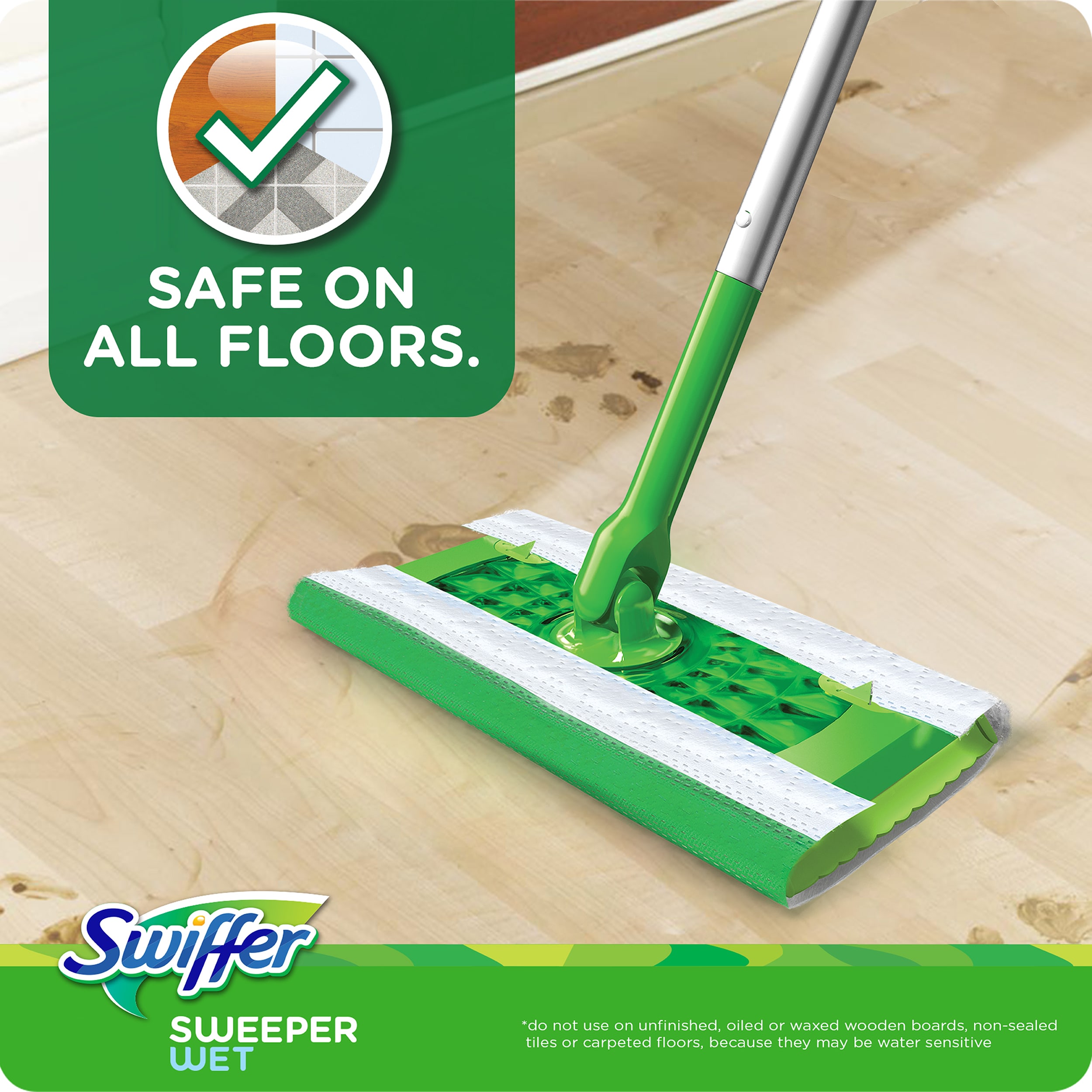 CM-018X) Swiffer Sweeper Dry and Wet Floor Mopping and Cleaning