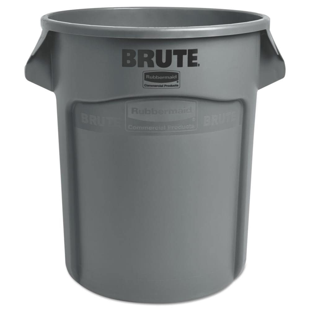 Rubbermaid Commercial Products 25-Gallons Black Plastic Commercial Kitchen  Trash Can with Lid Indoor