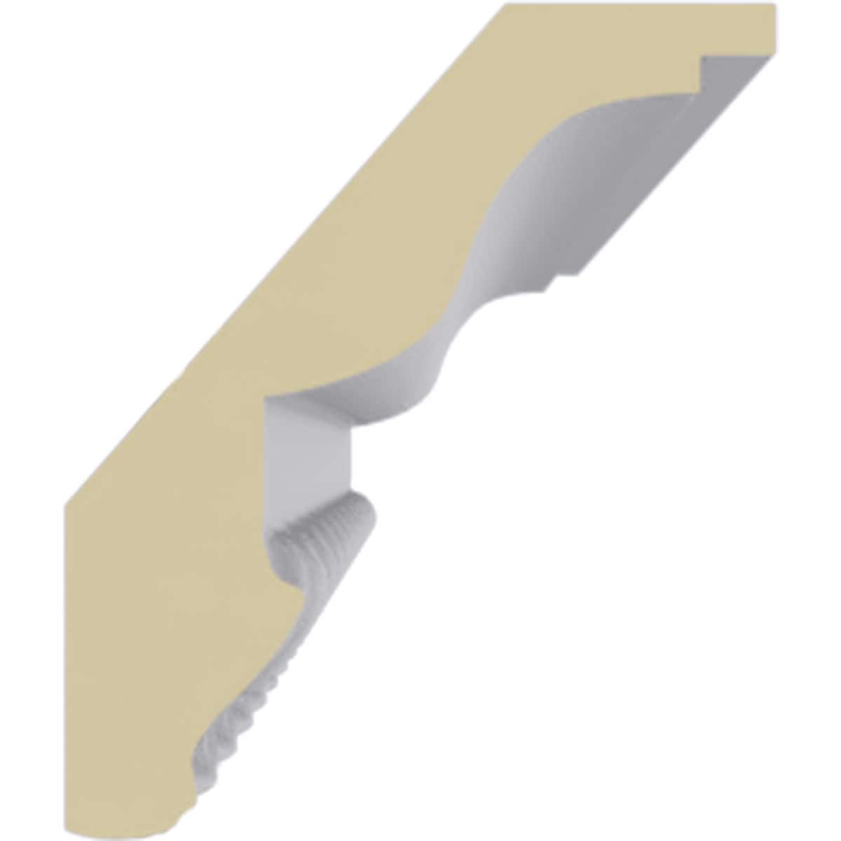 94.5" White Primed Polyurethane Crown Moulding