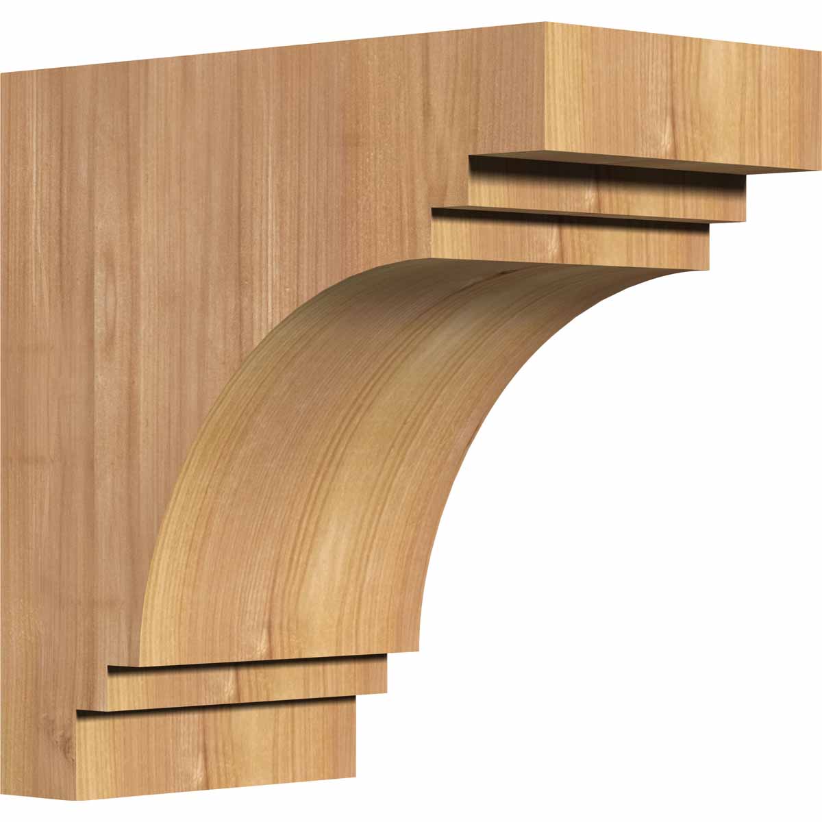 Ekena Millwork COR06X10X10PEC00SWR 5.5-in x 10-in x 10-in Pescadero Unfinished Western red cedar Wood Paintable/Stainable Corbel