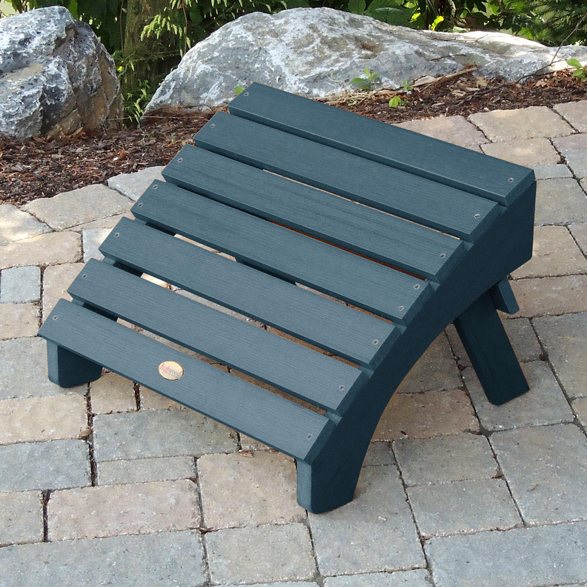 highwood AD-OTL1-NBE The Westport Nantucket Blue Poly-lumber Ottoman