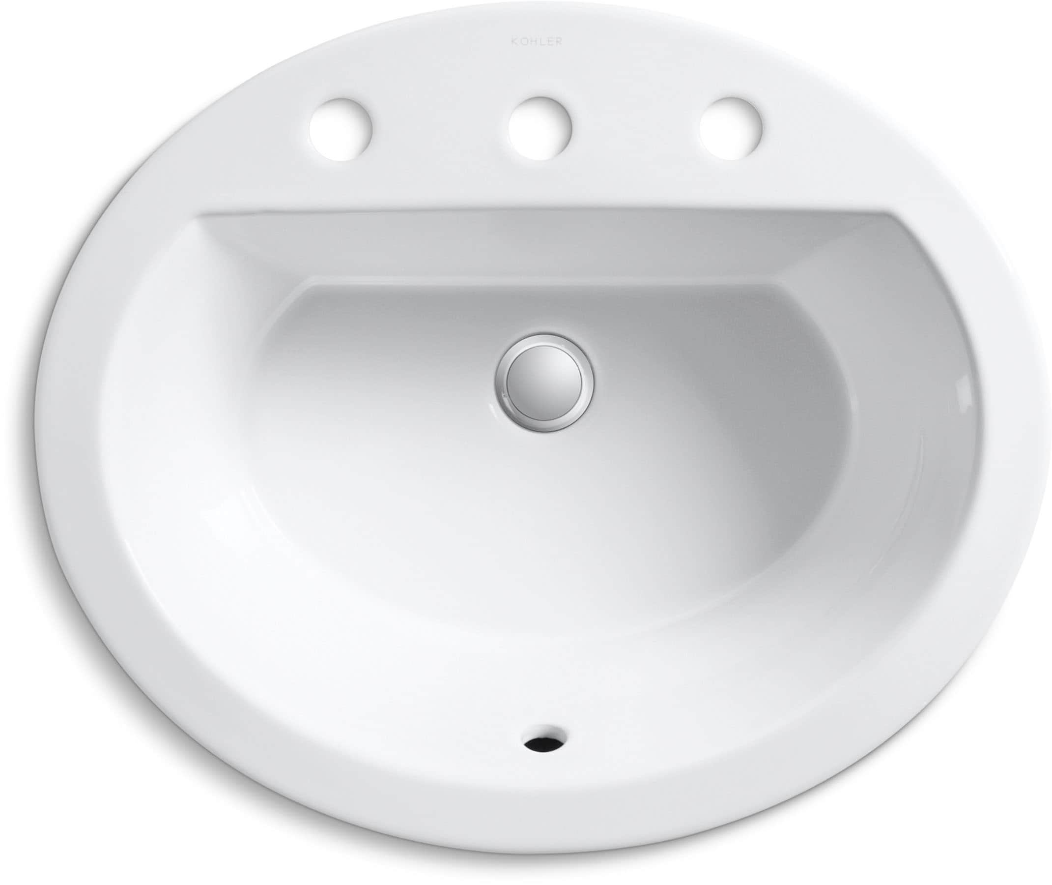 Bryant 20'' White Ceramic Oval Bathroom Sink with Overflow