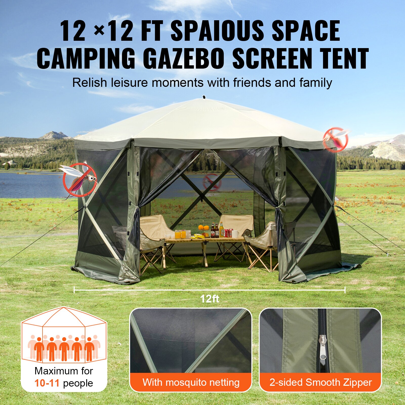 VEVOR ZPSLTJLS12X1117M6V0 Wood-Resin-Gazebos - View #4