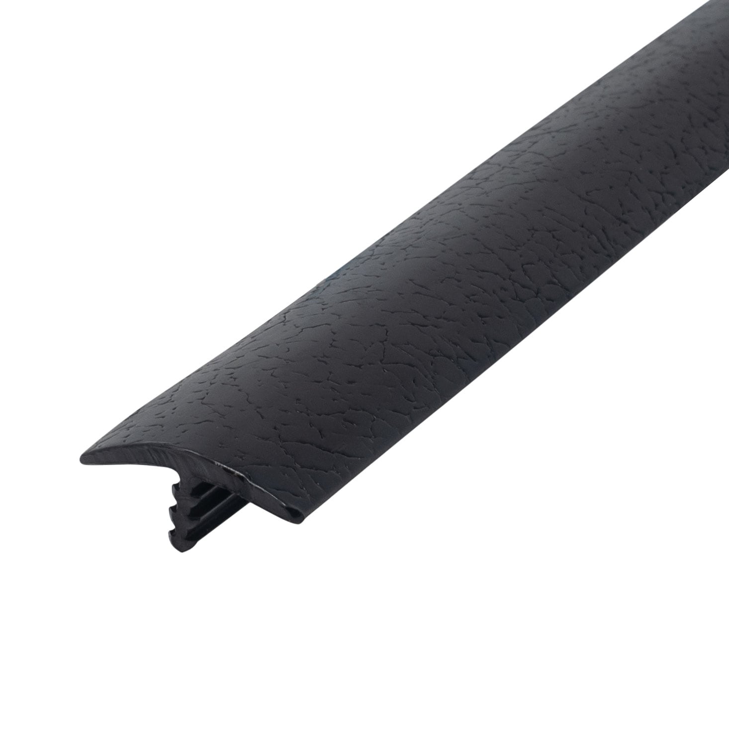 Outwater 3P1.27.01783 T Molding Tee Mldg 13/16-in 260 Black Leatherette Embossed Flexible Polyethylene Center Barb Tee Moulding 25-ft Hobby Pack Coil