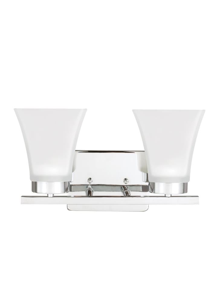 Generation Lighting 4411602EN3-05 Bayfield 13.25-in 2 -Light Polished Chrome Modern/contemporary Vanity light