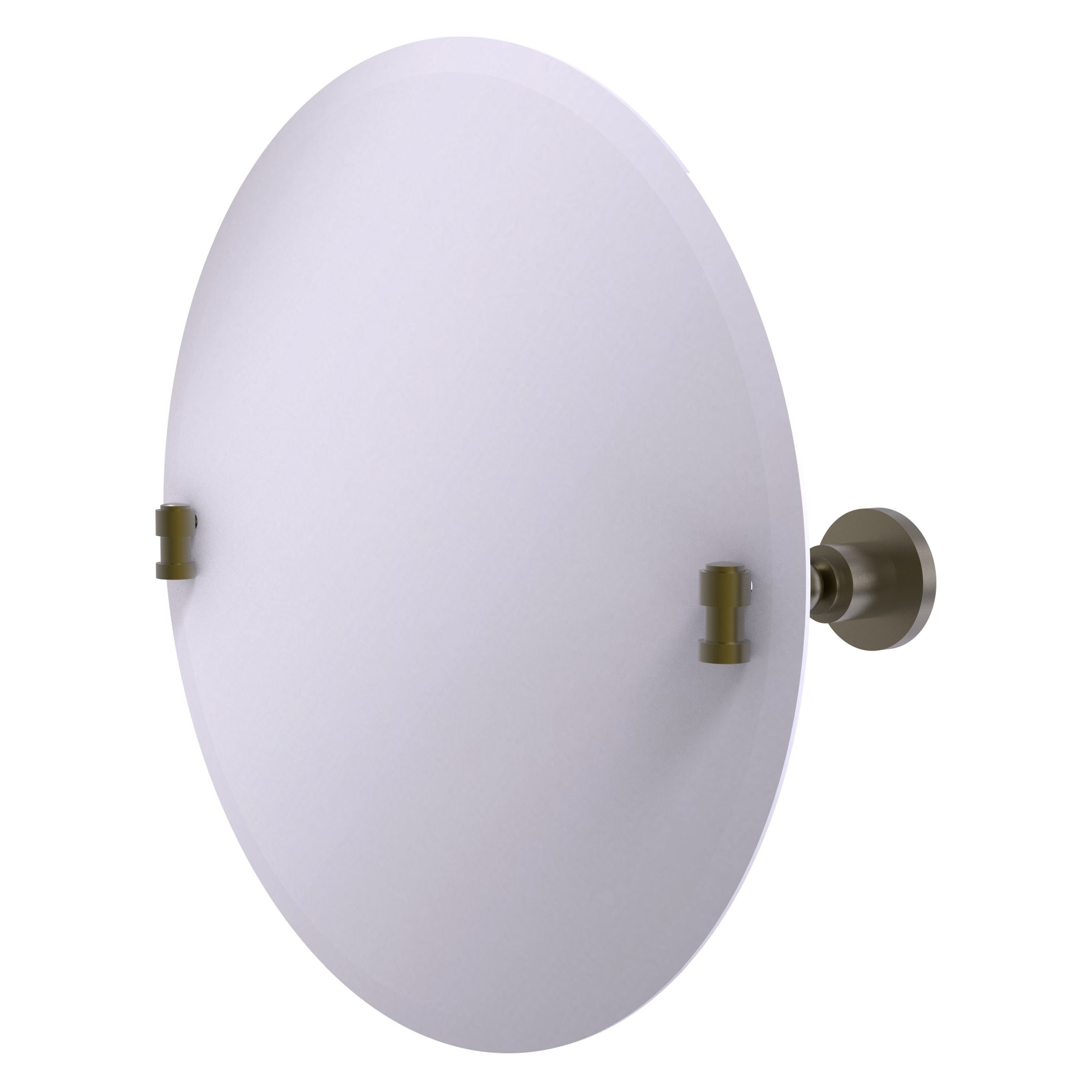 Allied Brass WS-90-ABR Washington Square 22-Inches x 22-Inches Beveled Frameless Round Tilting Bathroom Vanity Mirror ( Antique Brass )