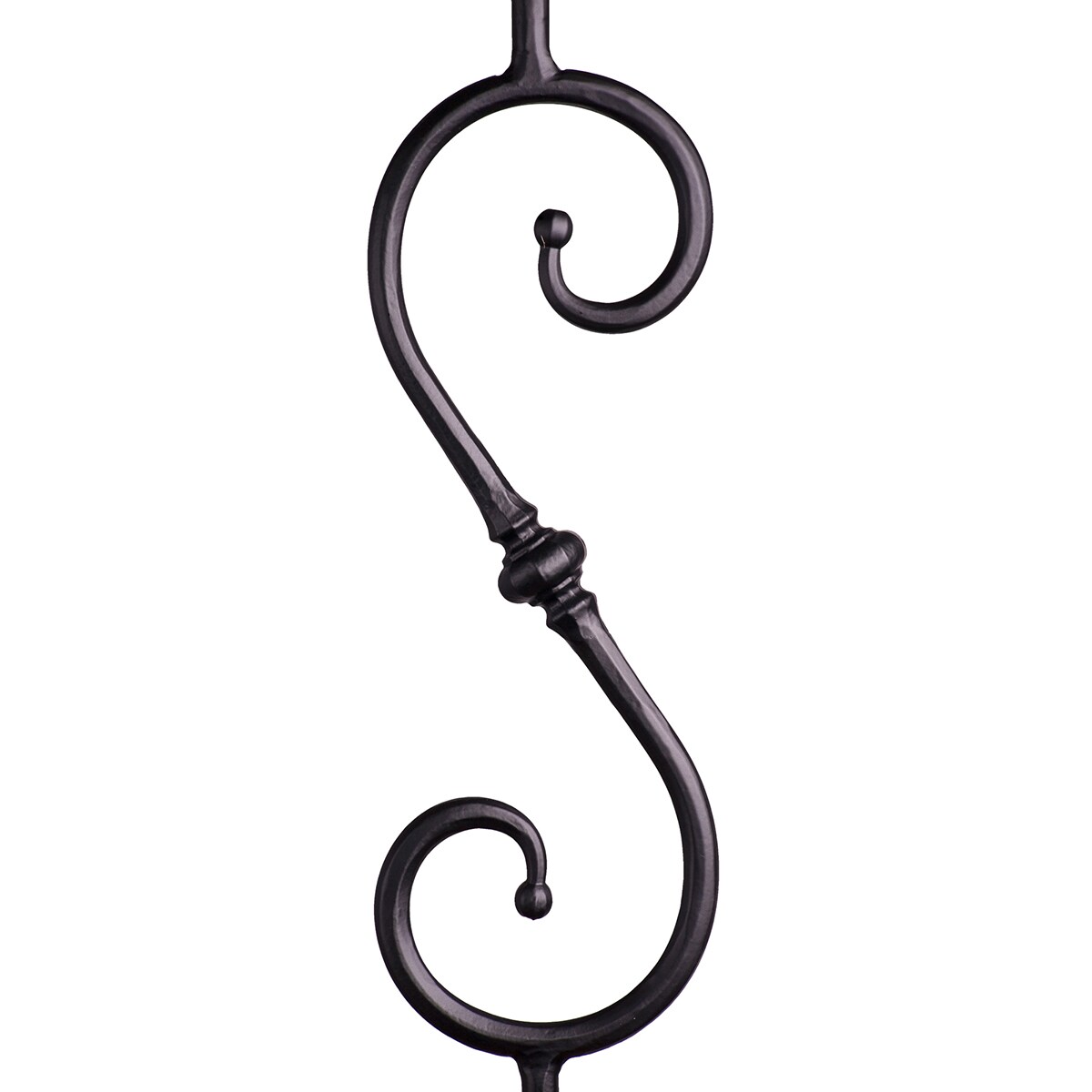 House Of Forgings 44 In X 056 In Satin Black Wrought Iron Stair Baluster Classic At 9940