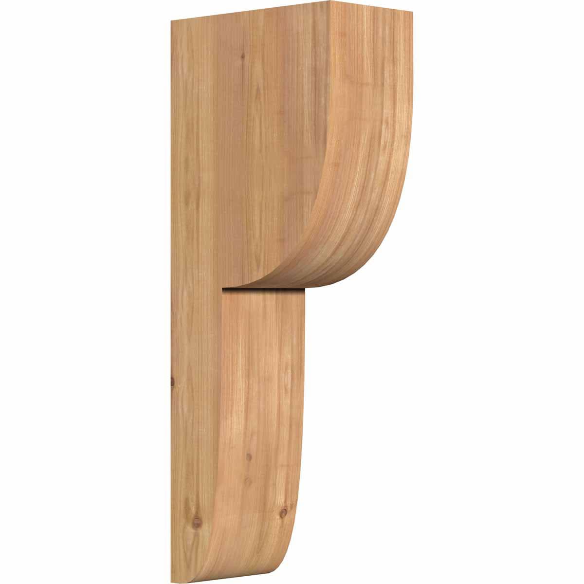 Ekena Millwork COR06X10X26CRE00SWR 5.5-in x 10-in x 26-in Crestline Unfinished Western red cedar Wood Paintable/Stainable Corbel