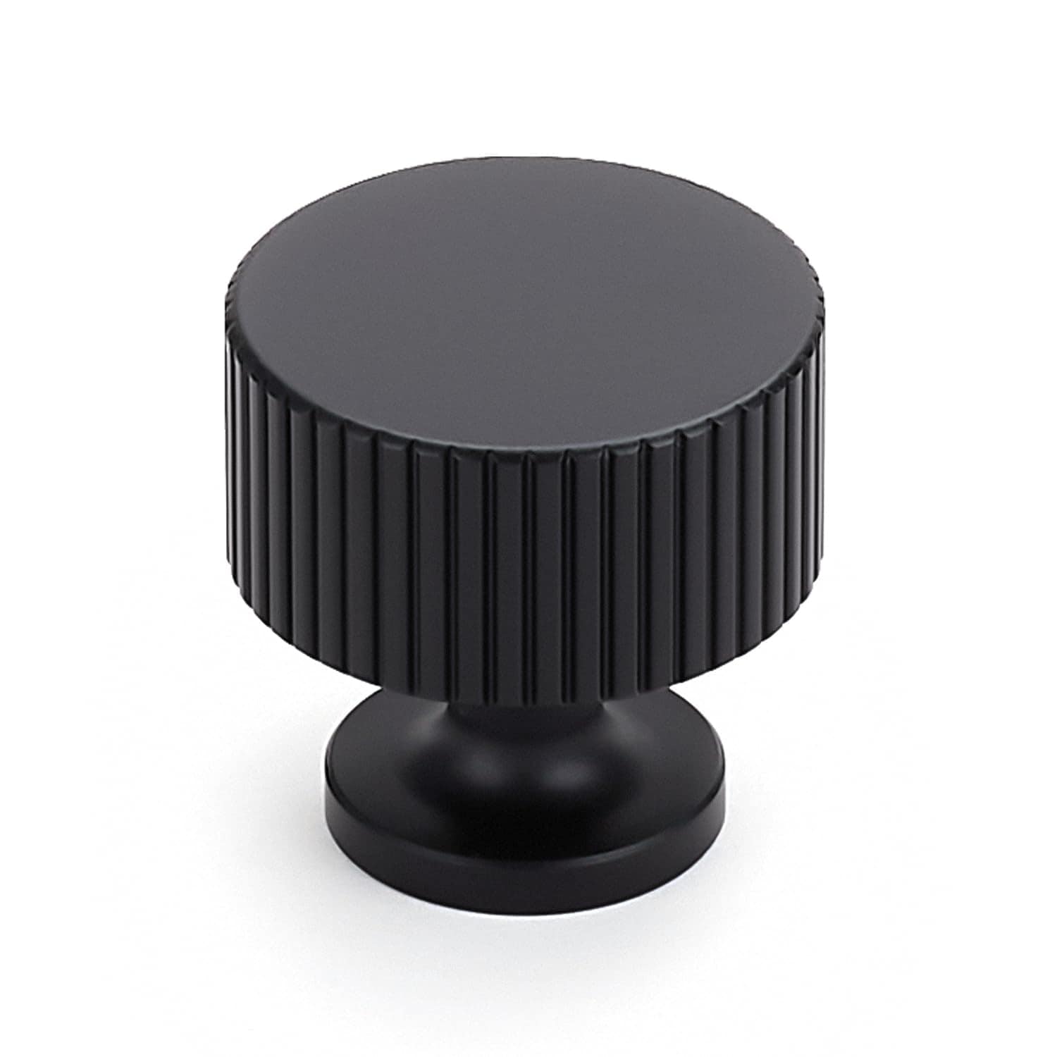 SenQWFa 25 Pack Matte Black Round Cabinet Knobs for Kitchen Dresser Drawers Hardware Solid Zinc Alloy Durable and Easy to Install