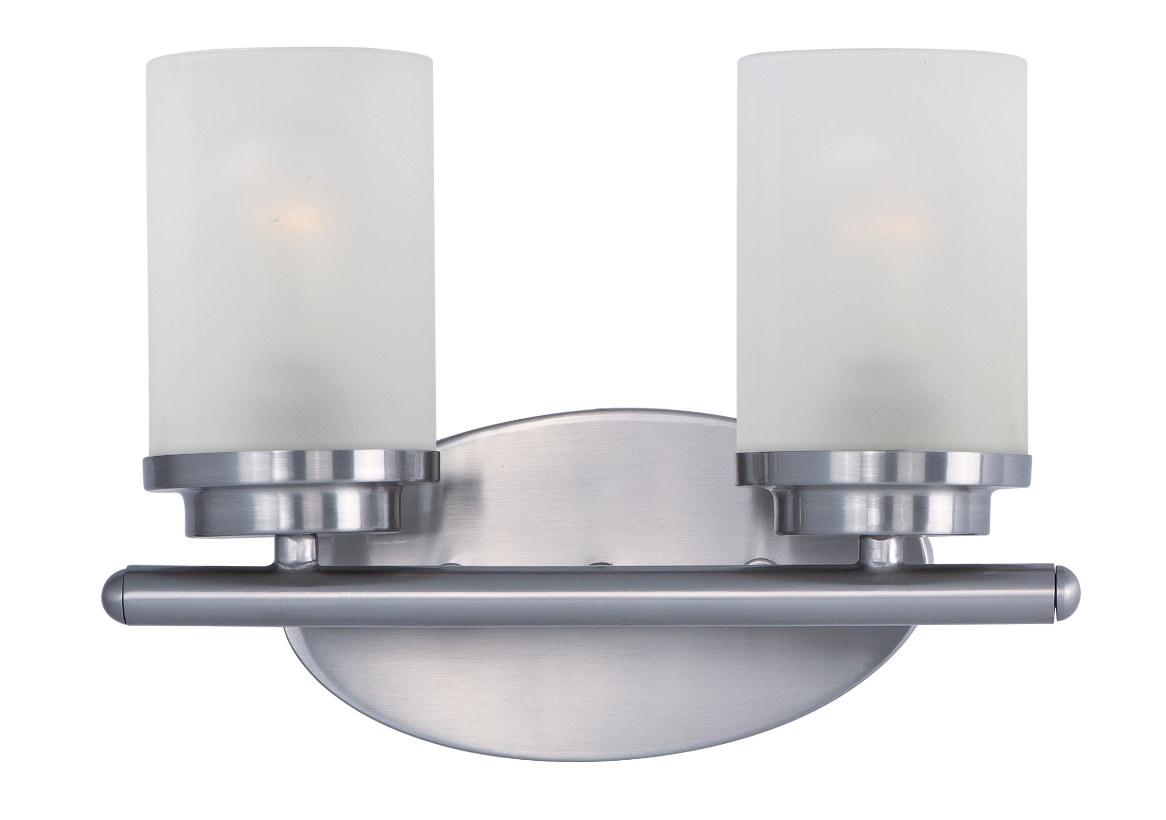 Maxim Lighting 10212FTSN Corona 12-in 2 -Light Satin Nickel Modern/contemporary Vanity light