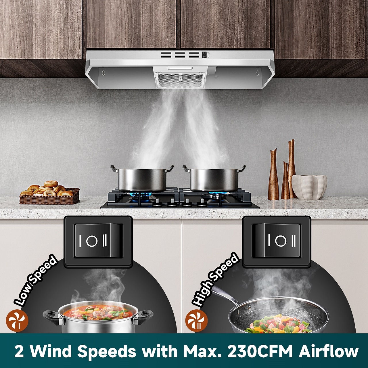 Zomagas 3990S Undercabinet-Range-Hoods - View #3