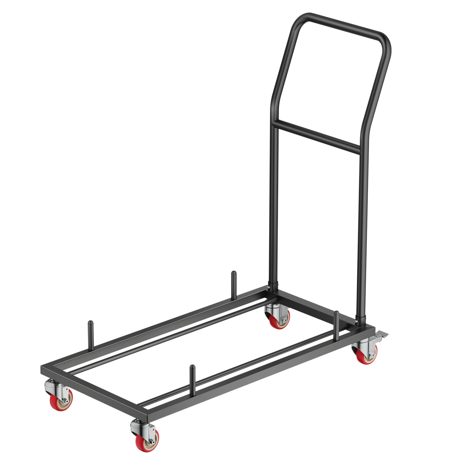 Adrinfly  Folding Chair Rack Cart Holds 25 Chairs 300 lb Capacity L Shape Horizontal 42.5 in L x 20 in W x 42.9 in H with Elastic Cord
