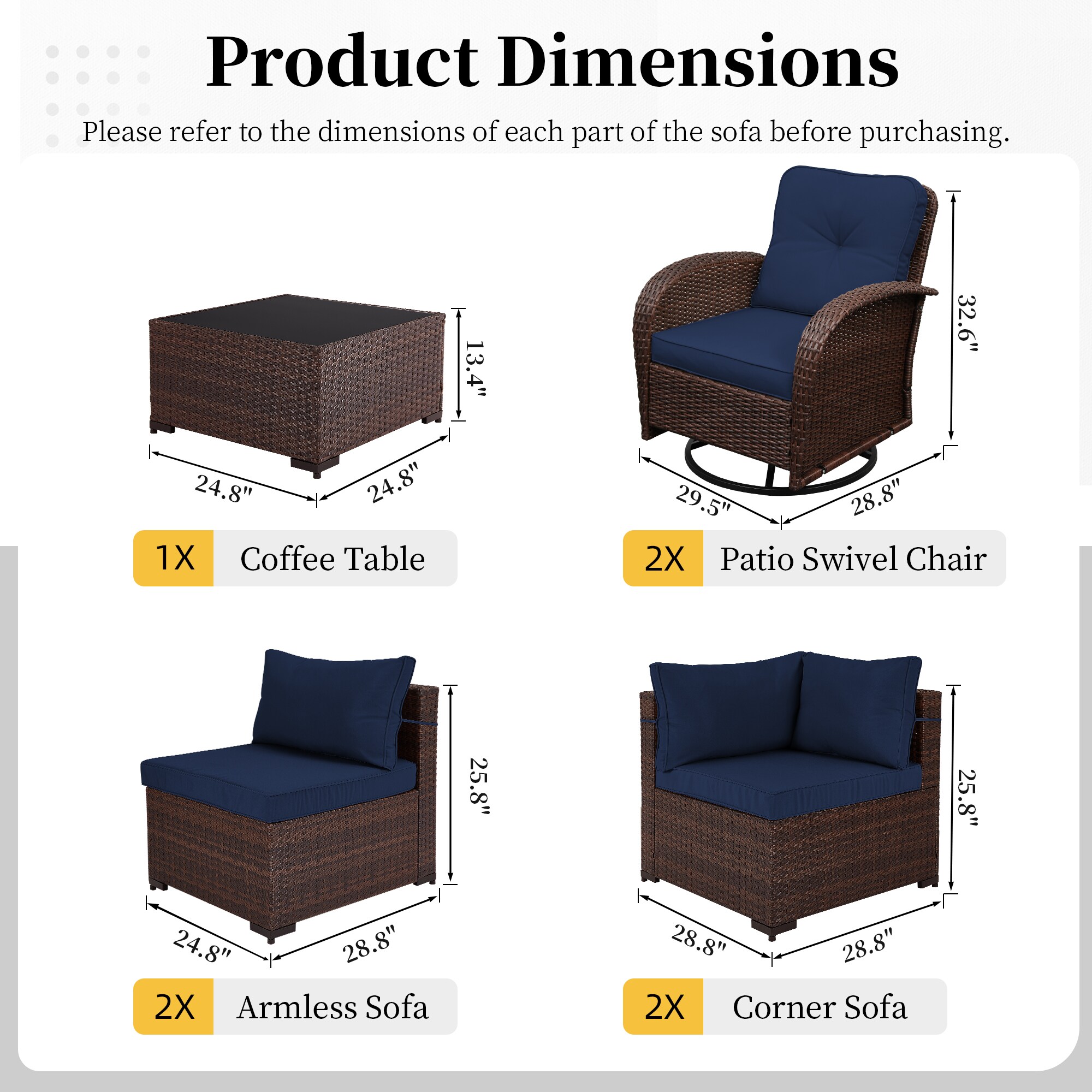 UPHA PL-CZY11-Z2 Patio-Conversation-Sets - View #11