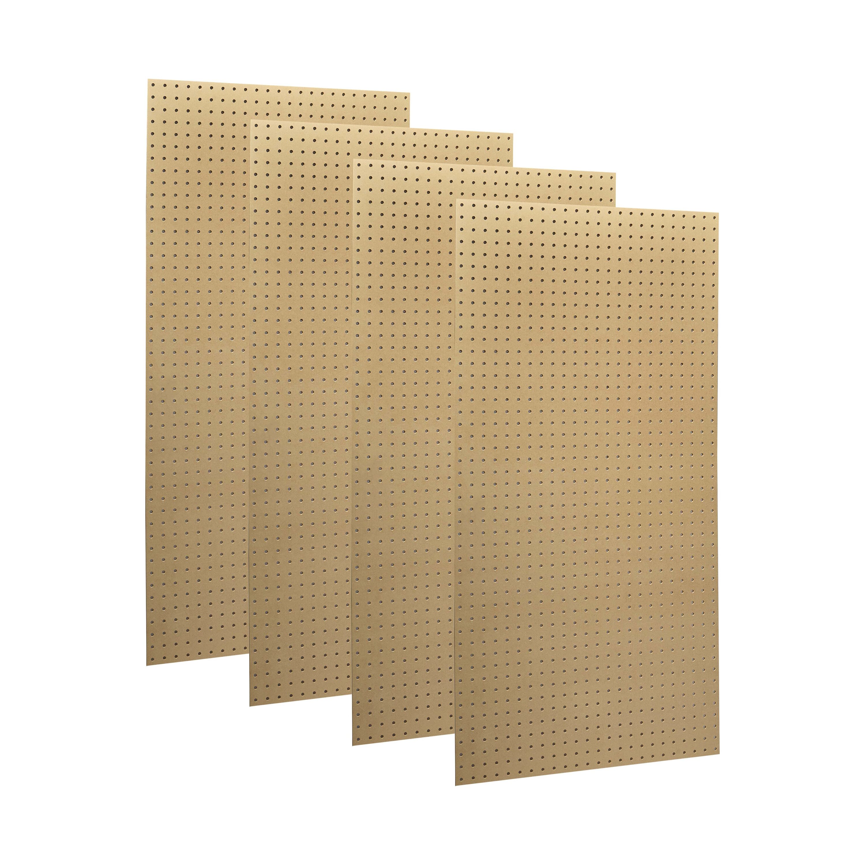 Triton Products TPB-4N 4 -Piece MDF Pegboard in Brown 24-in W x 48-in H