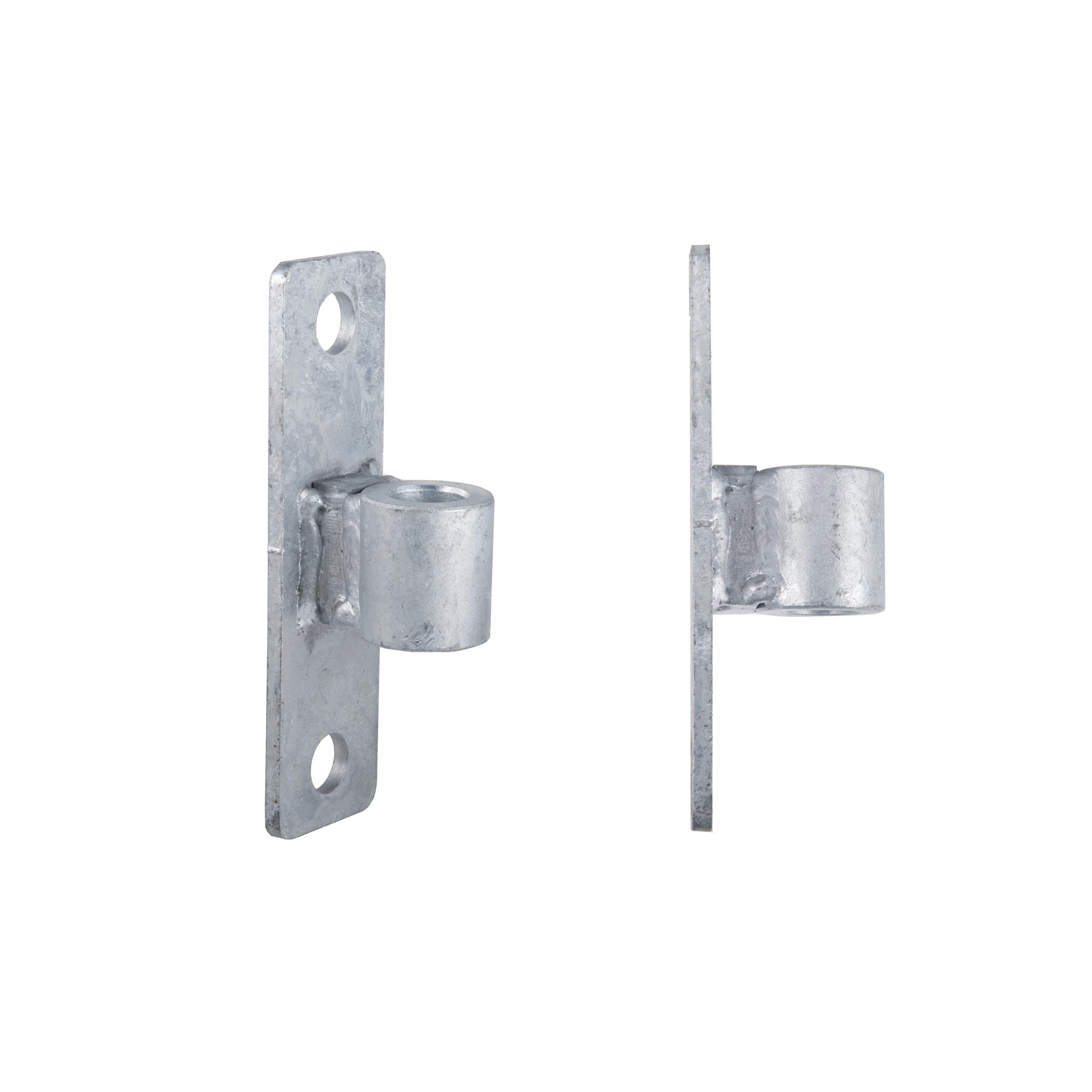 Etokfoks  Wall Mount Gate Hinge 2 Pcs 5 8 in Pin Silver Galvanized Iron 4 8 in L x 1 4 in W for Sheds Fences